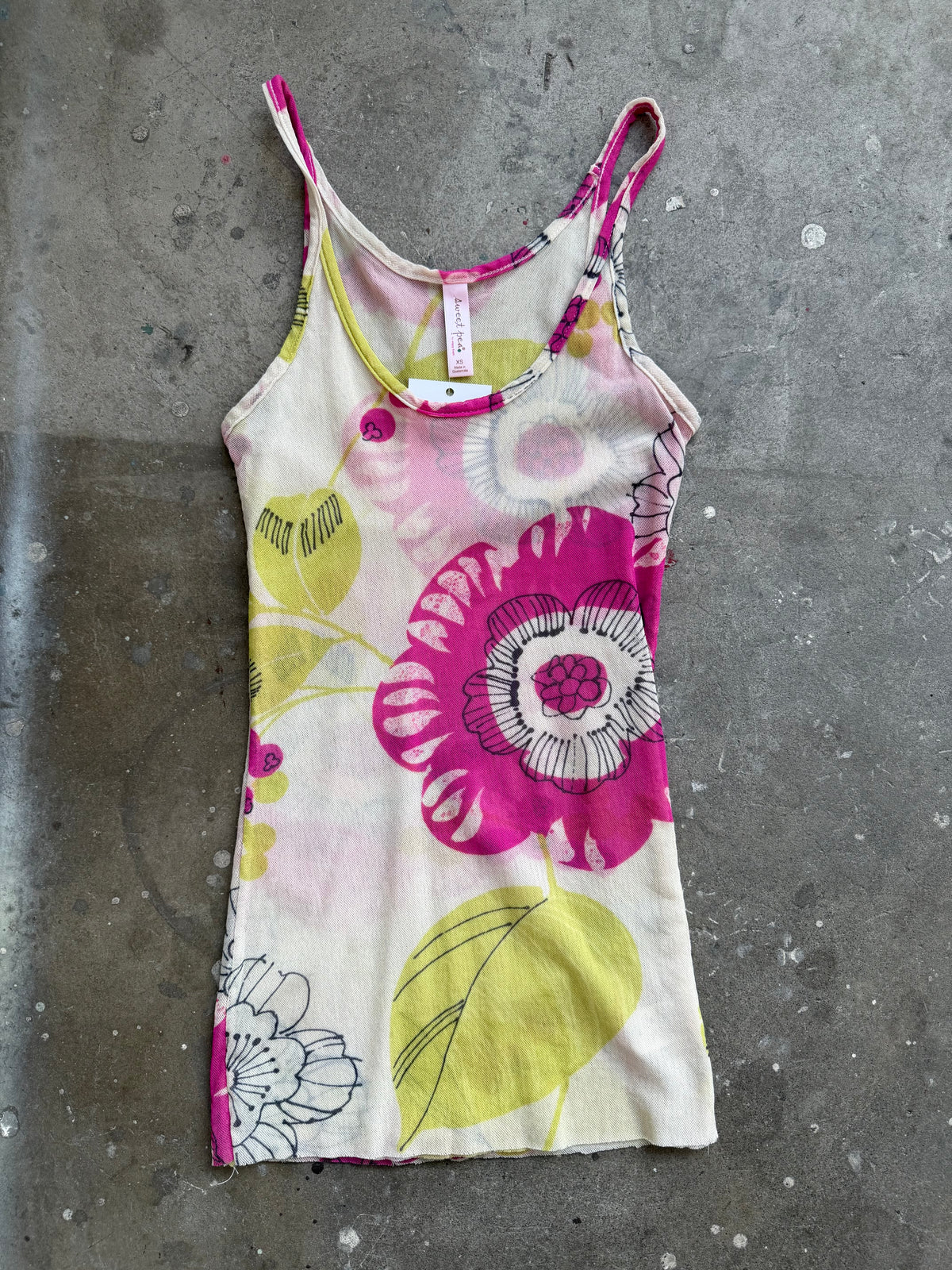 Pink & Green Floral Cami