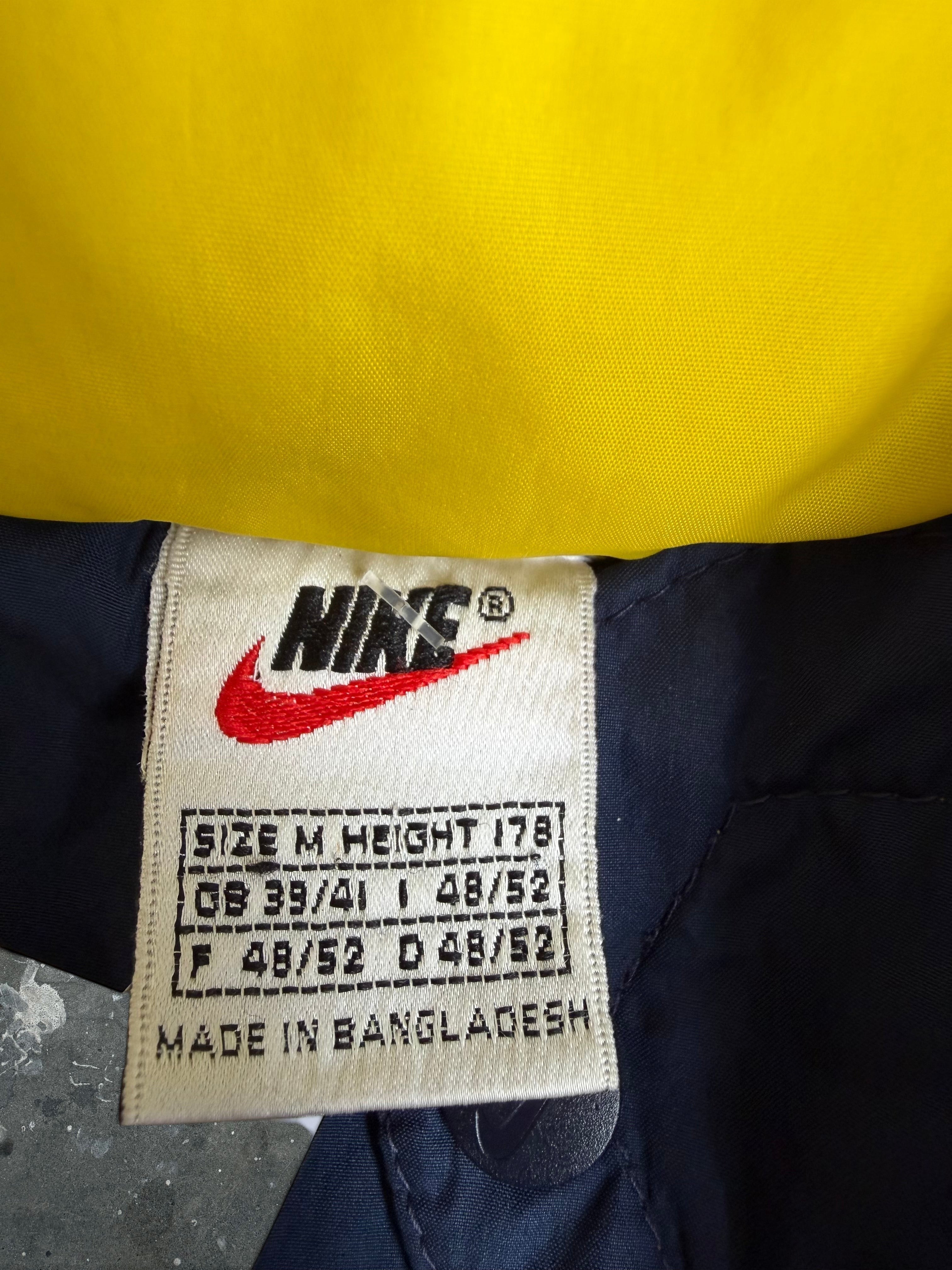 Navy & Yellow Nike Puffer Jacket - M