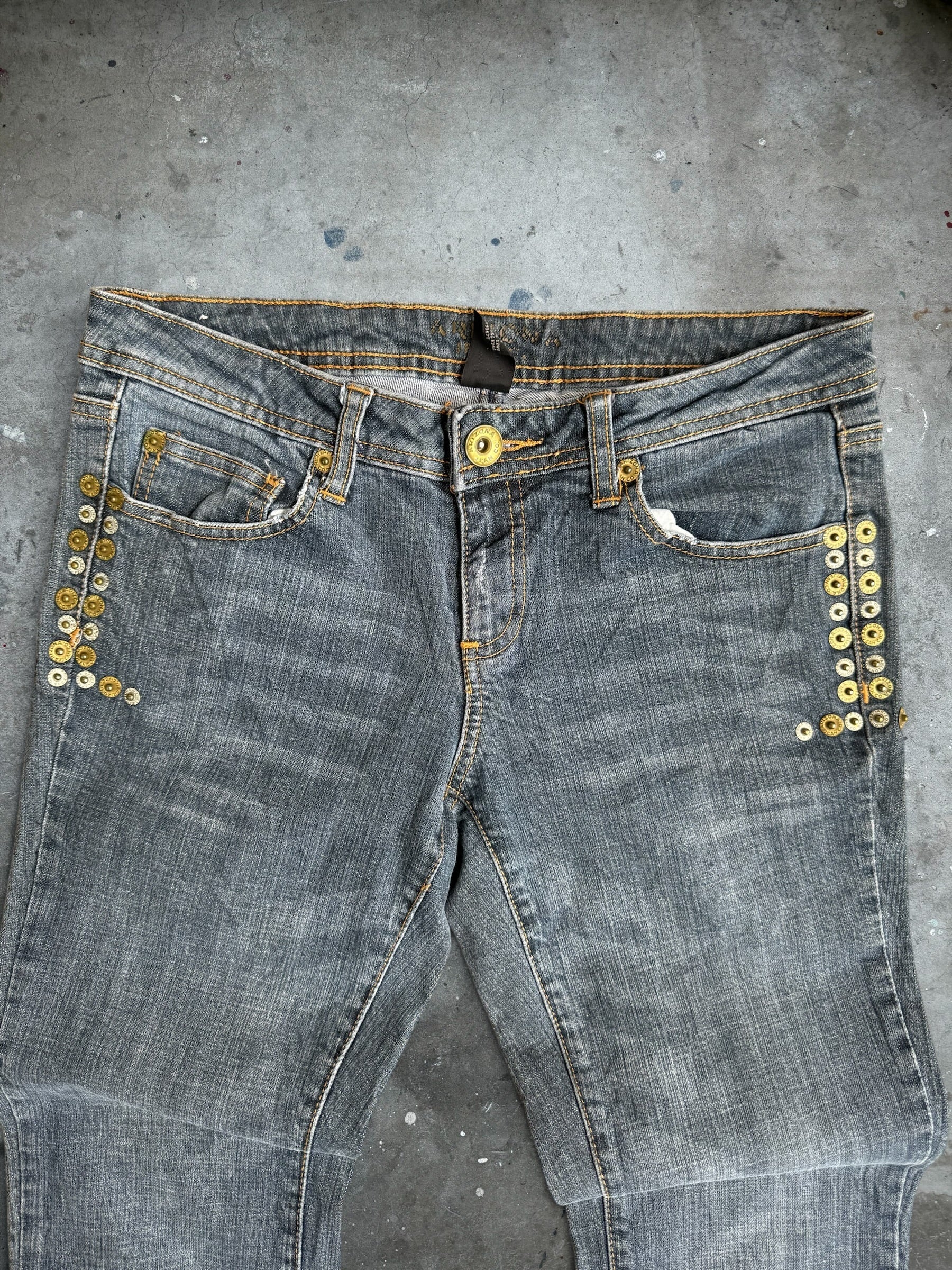 Studded Low Rise Jeans - 7
