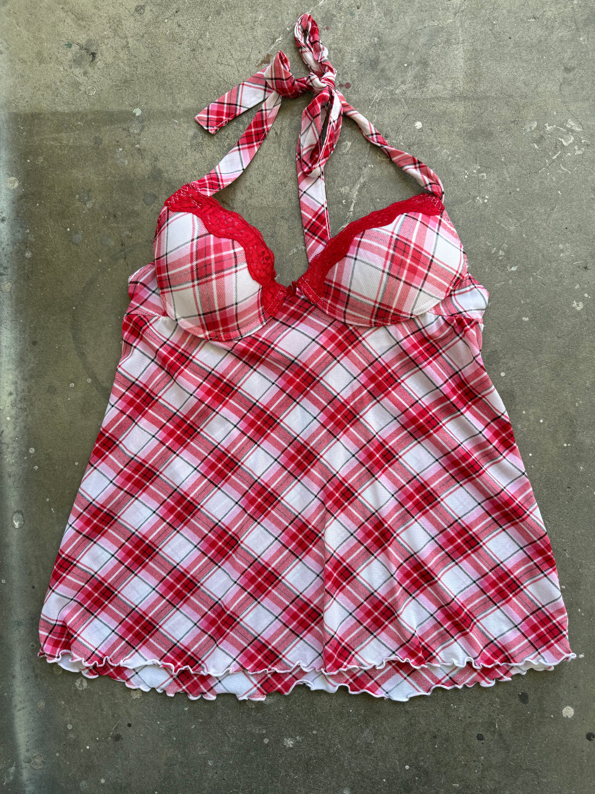 Red Checkered Halter