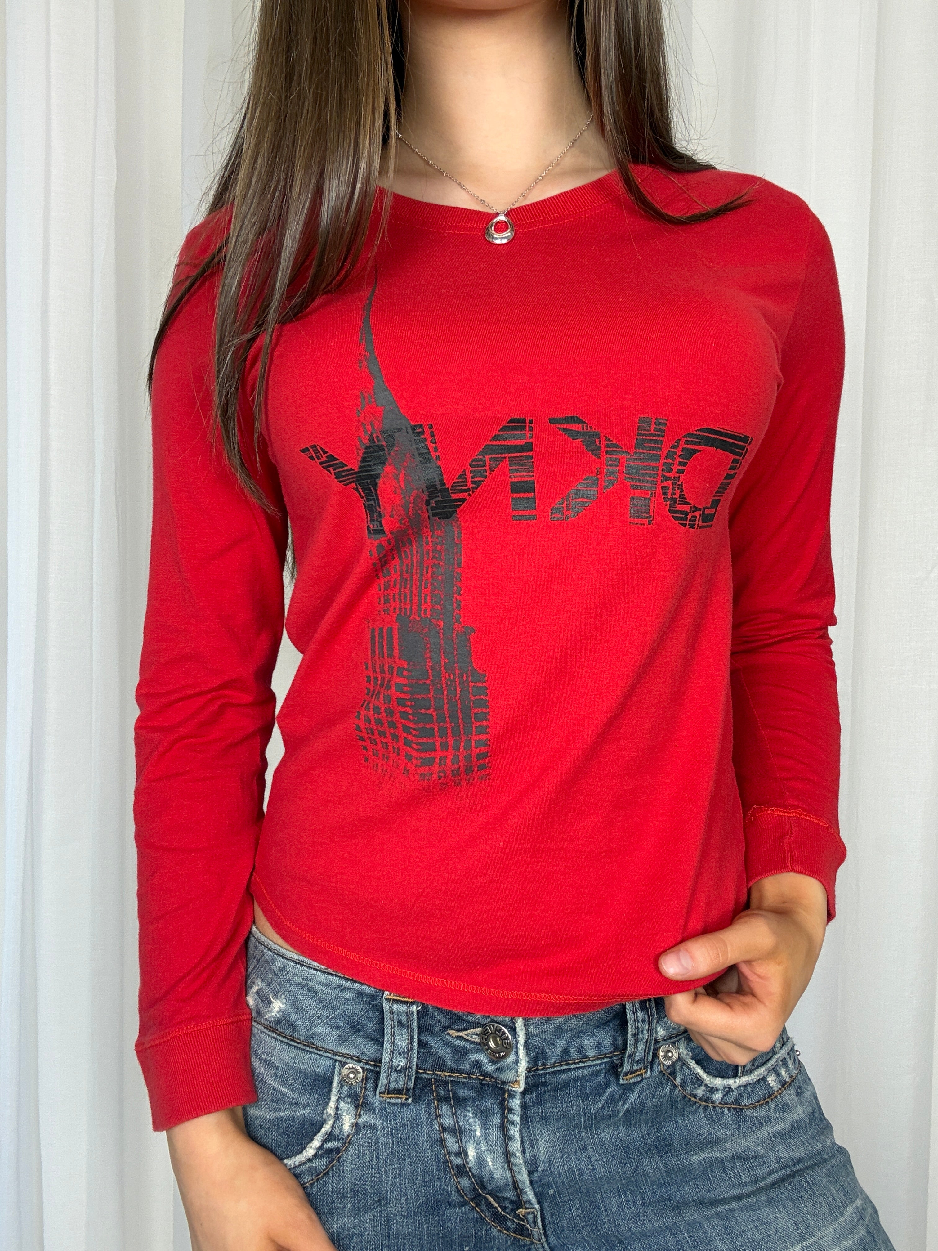 DKNY Red Long Sleeve - M