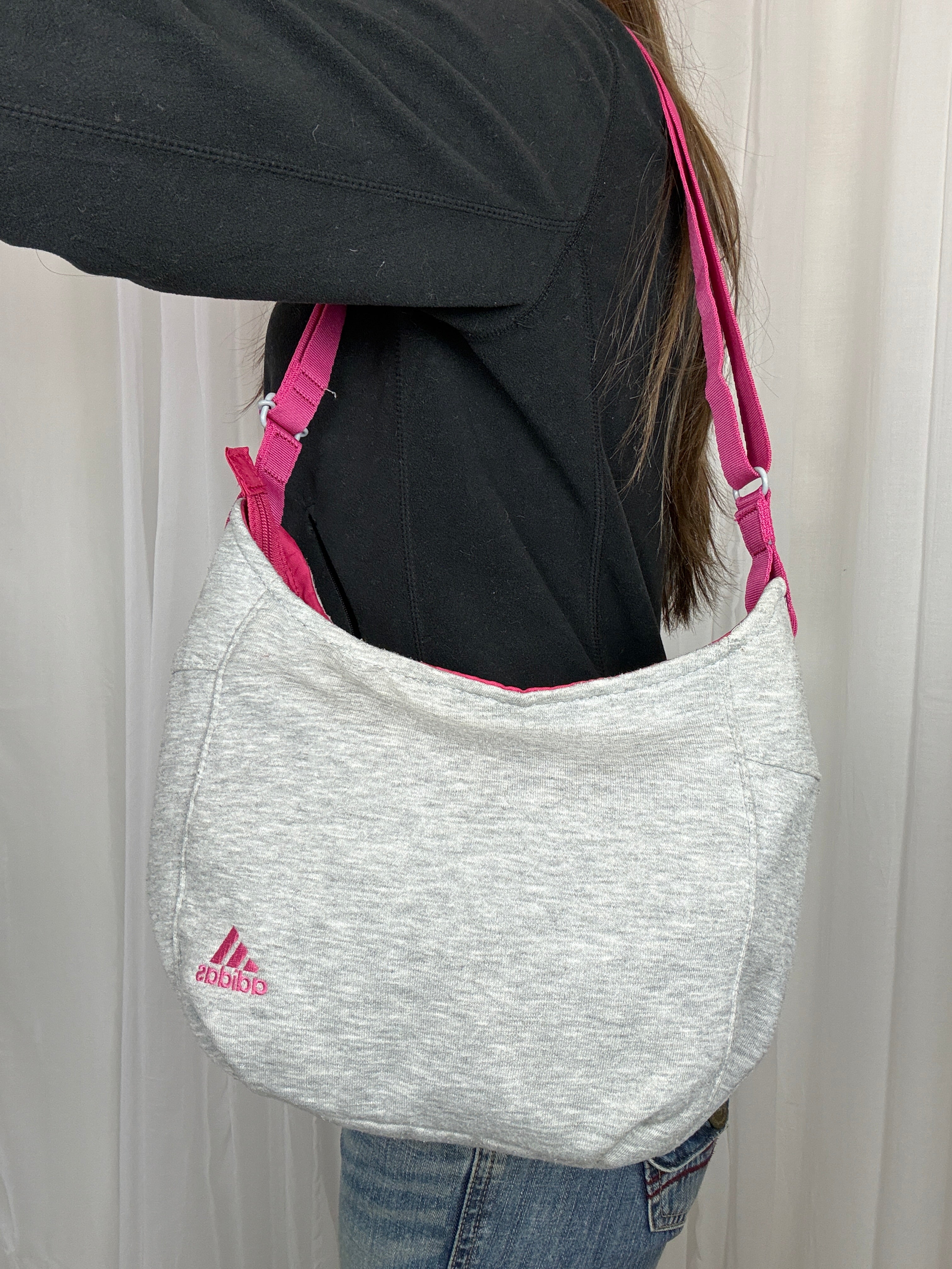 Grey & Pink Adidas Bag