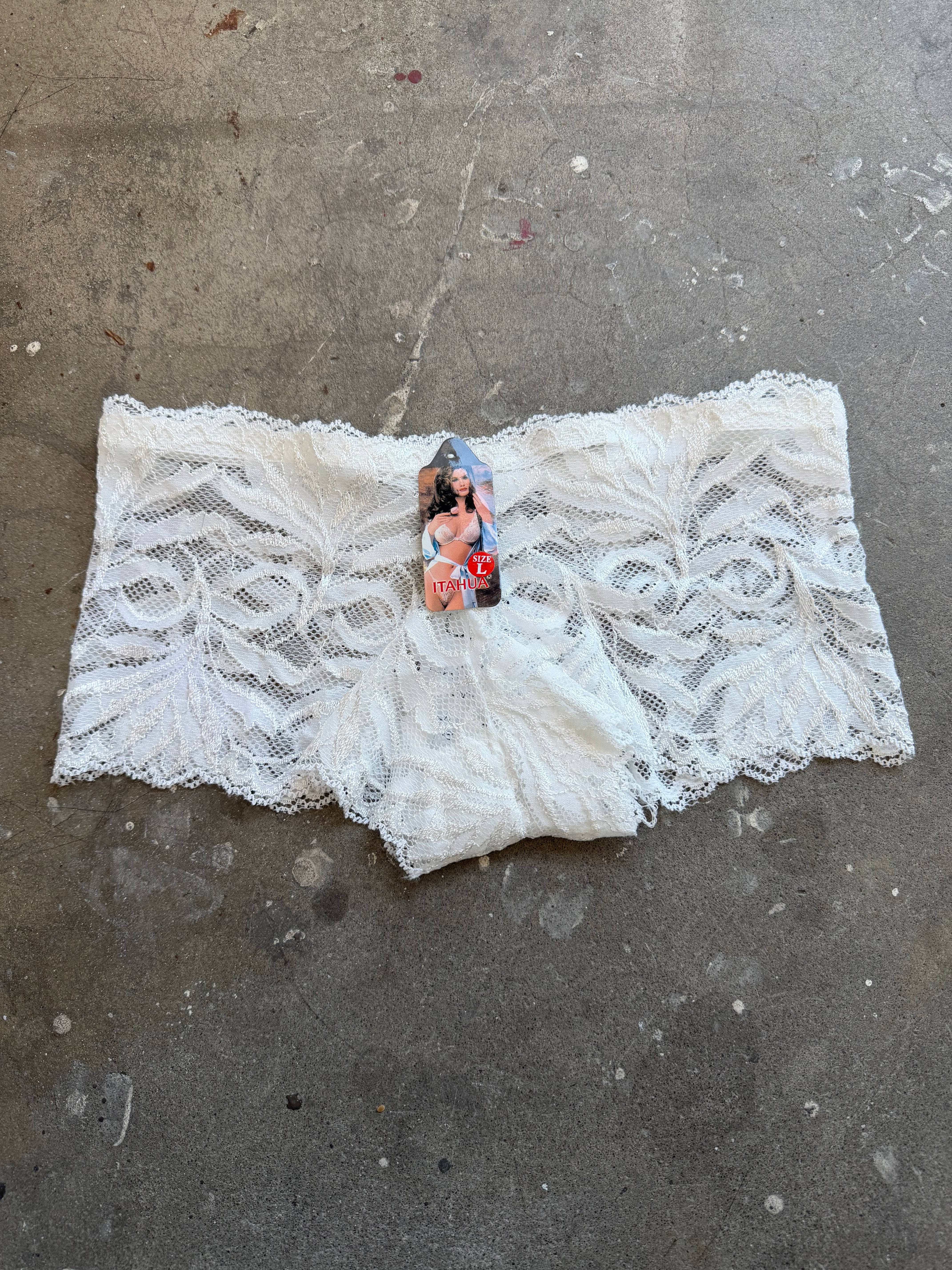 Micro Lace Shorts - White
