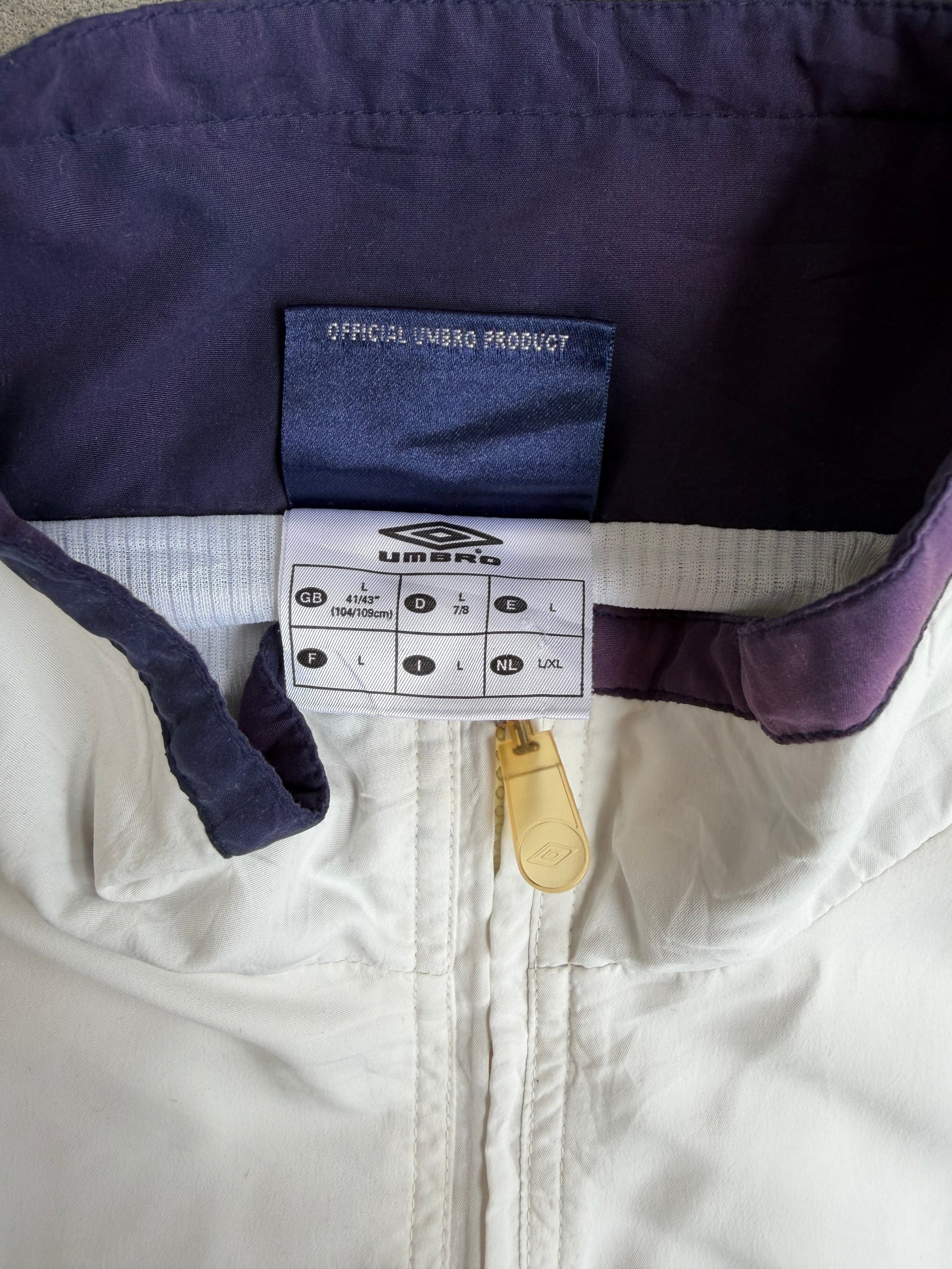 White Umbro Spray Jacket - L