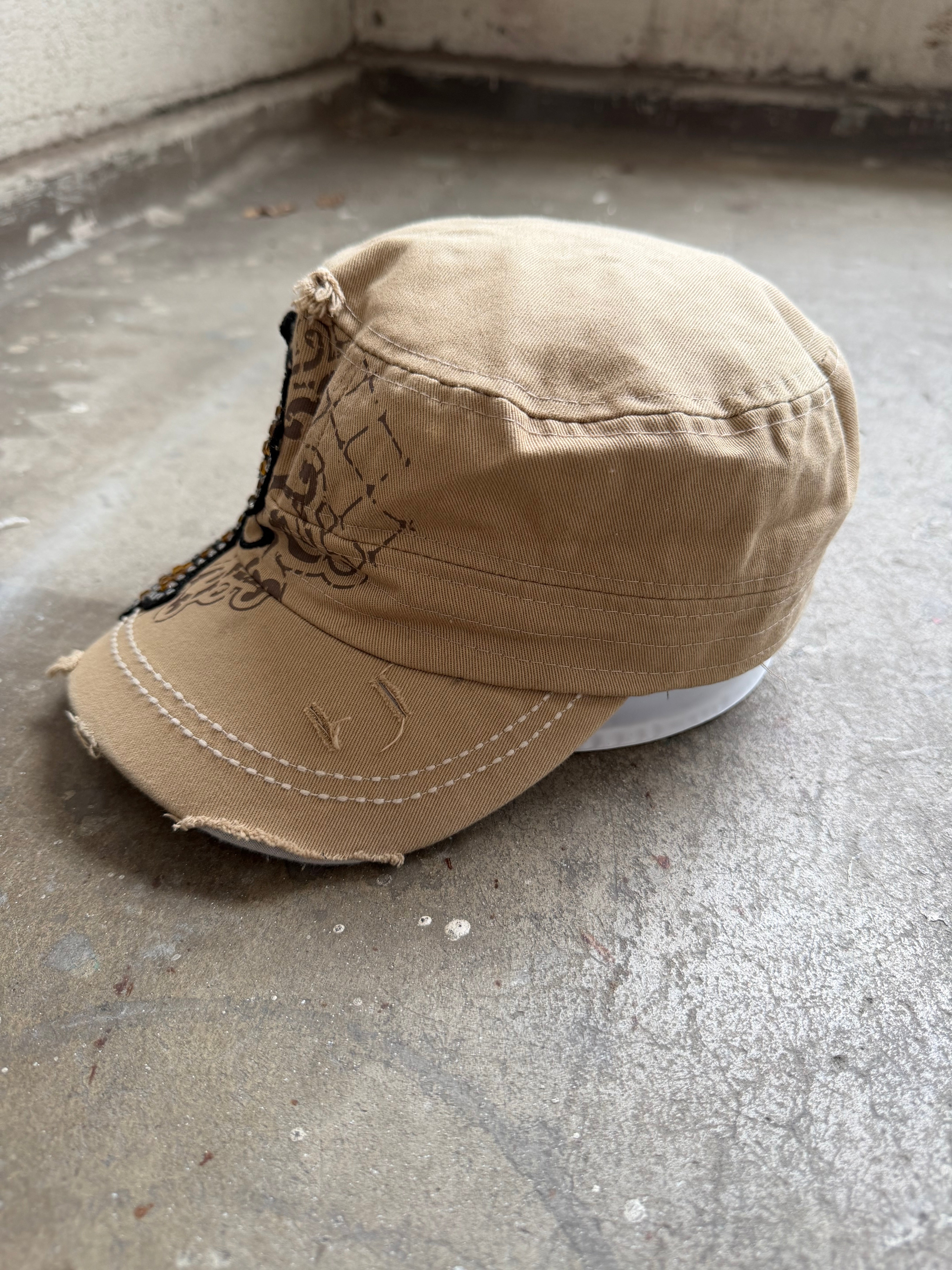 Beige Cross Cadet Hat