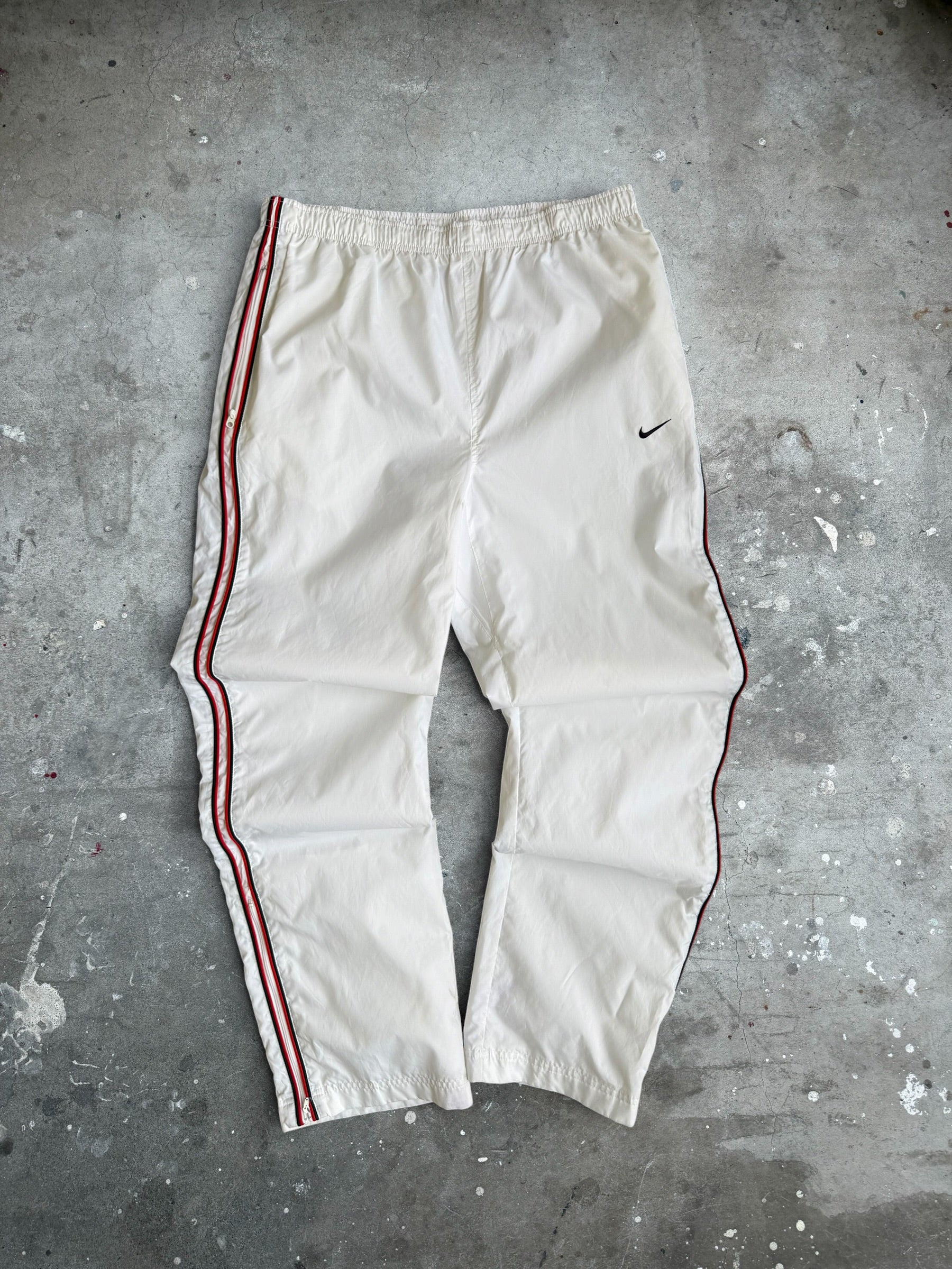 White Nike Trackpants - L