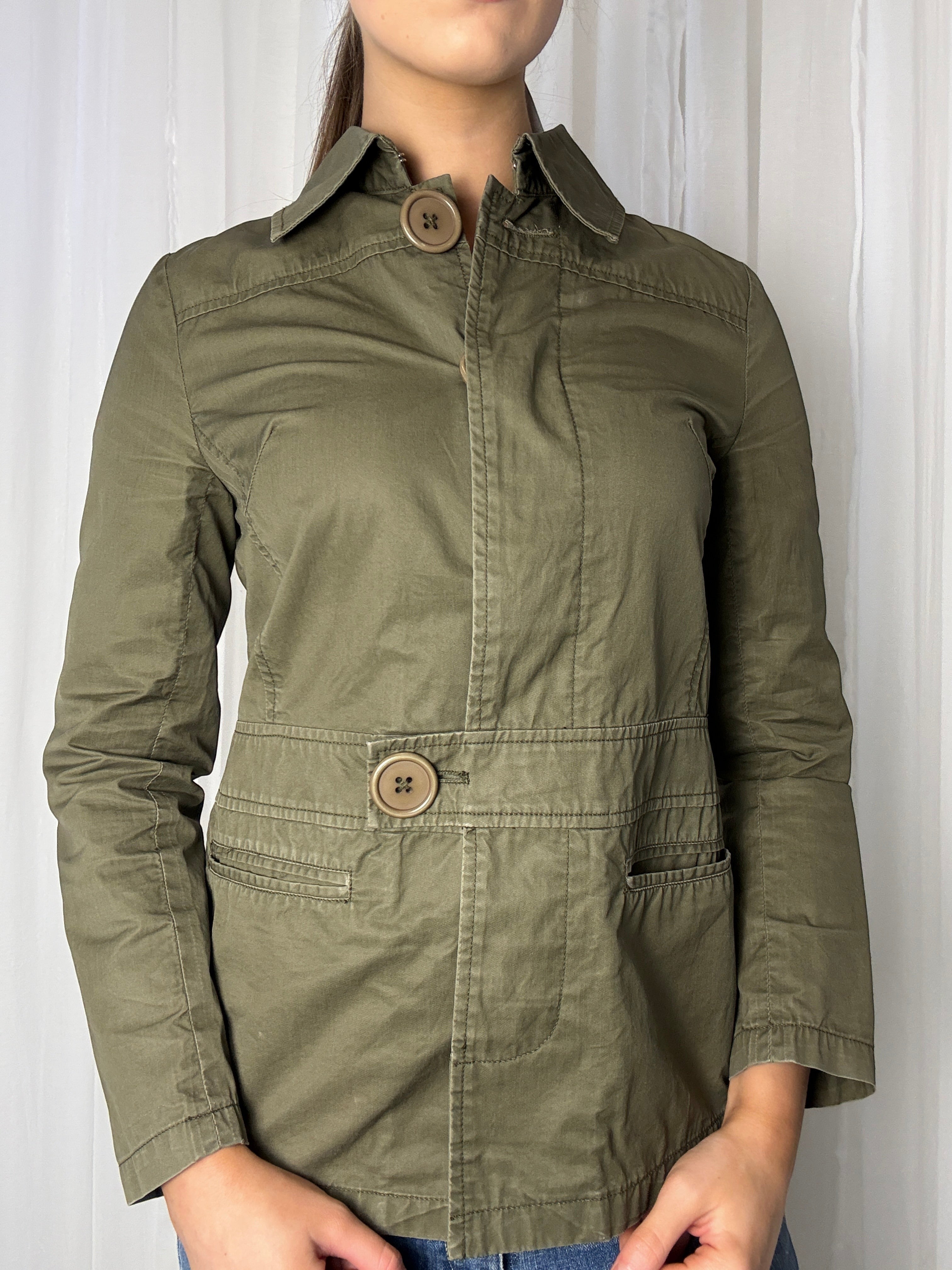 Green Button Jacket - S