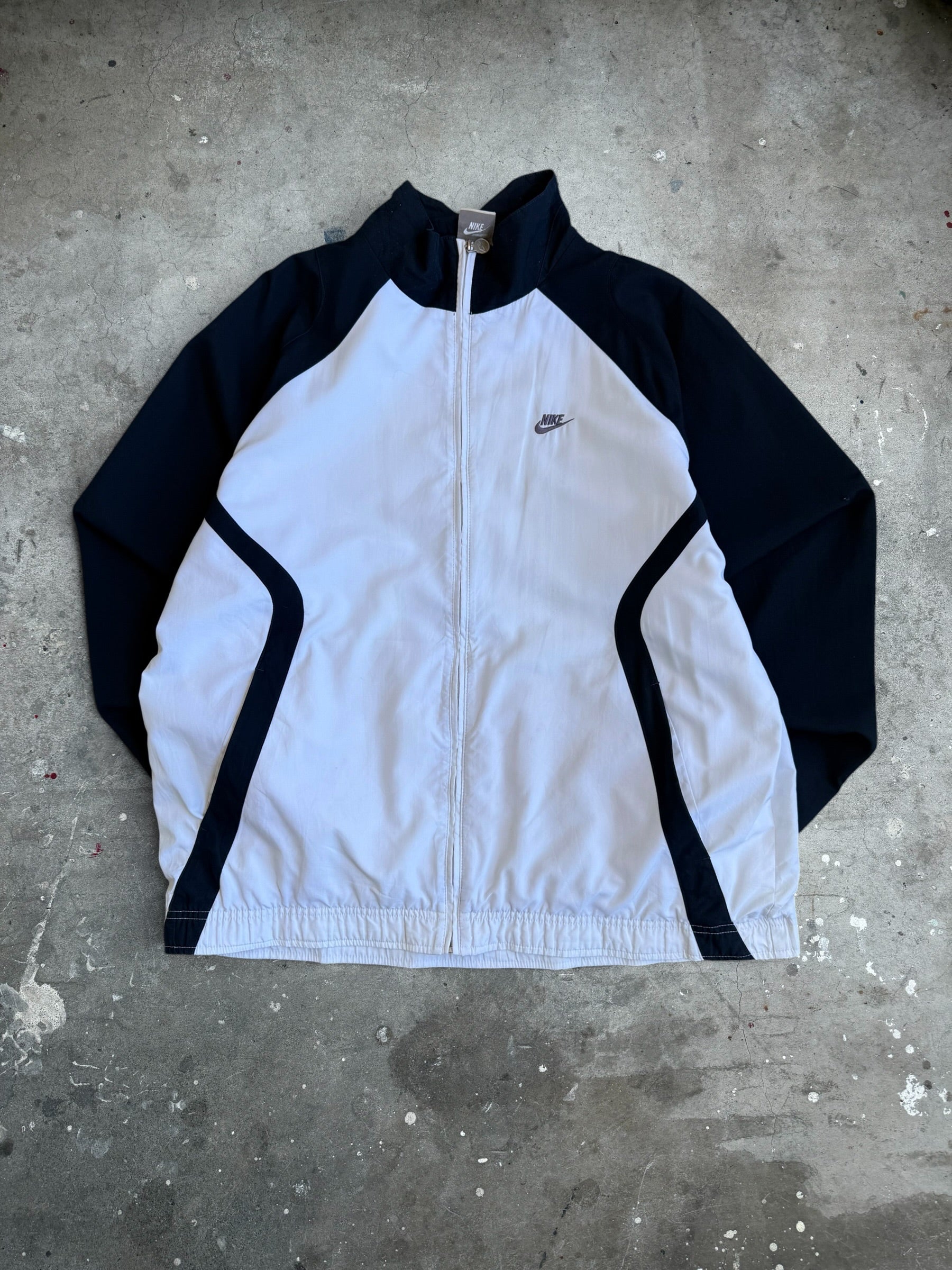 Navy + White Nike Spray Jacket - L