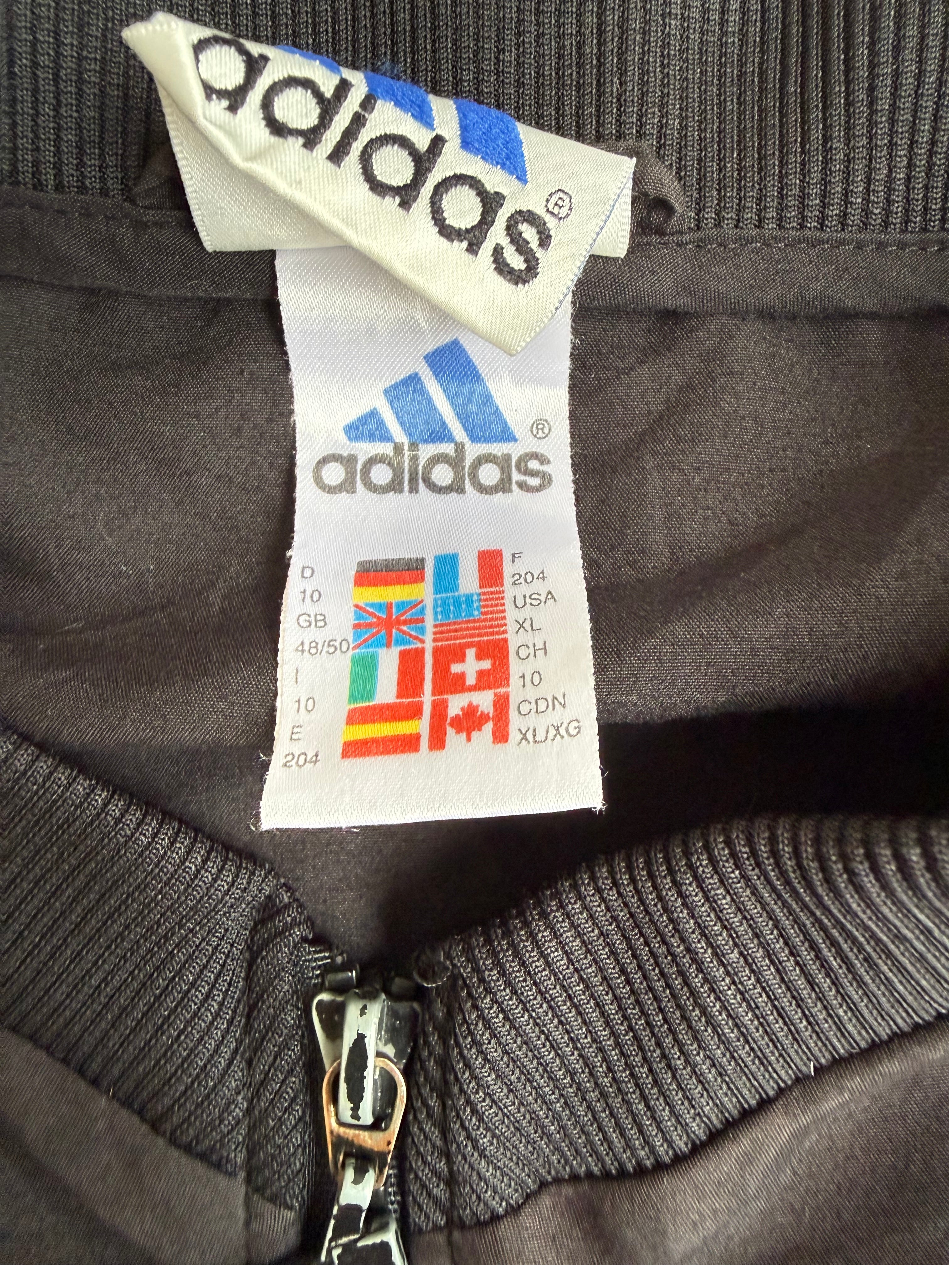 Black Striped Adidas Spray Jacket - XL