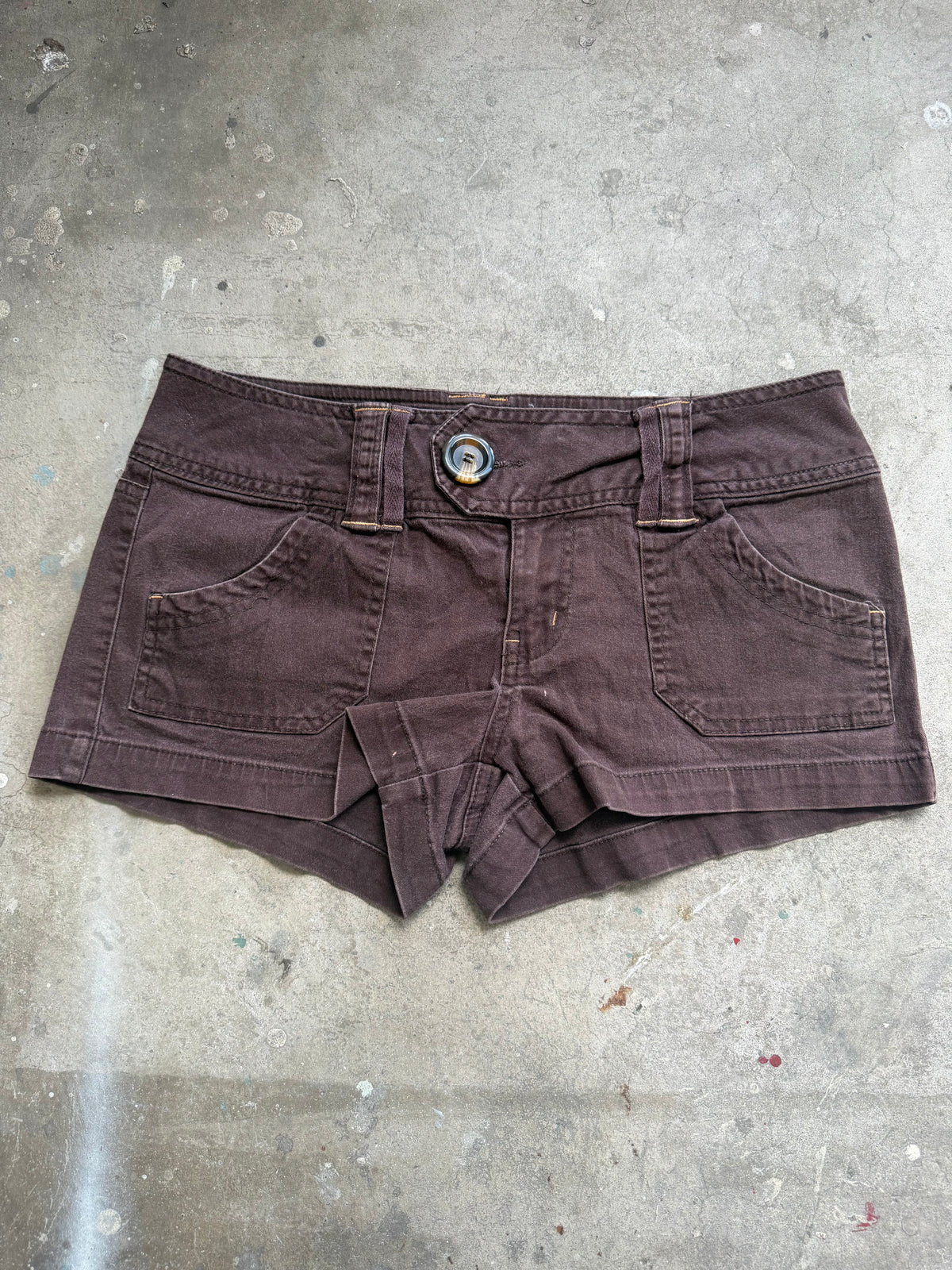 Brown Low Rise Shorts