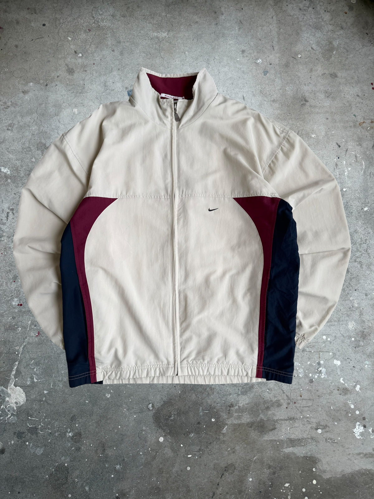 Beige Panelled Nike Spray Jacket - M