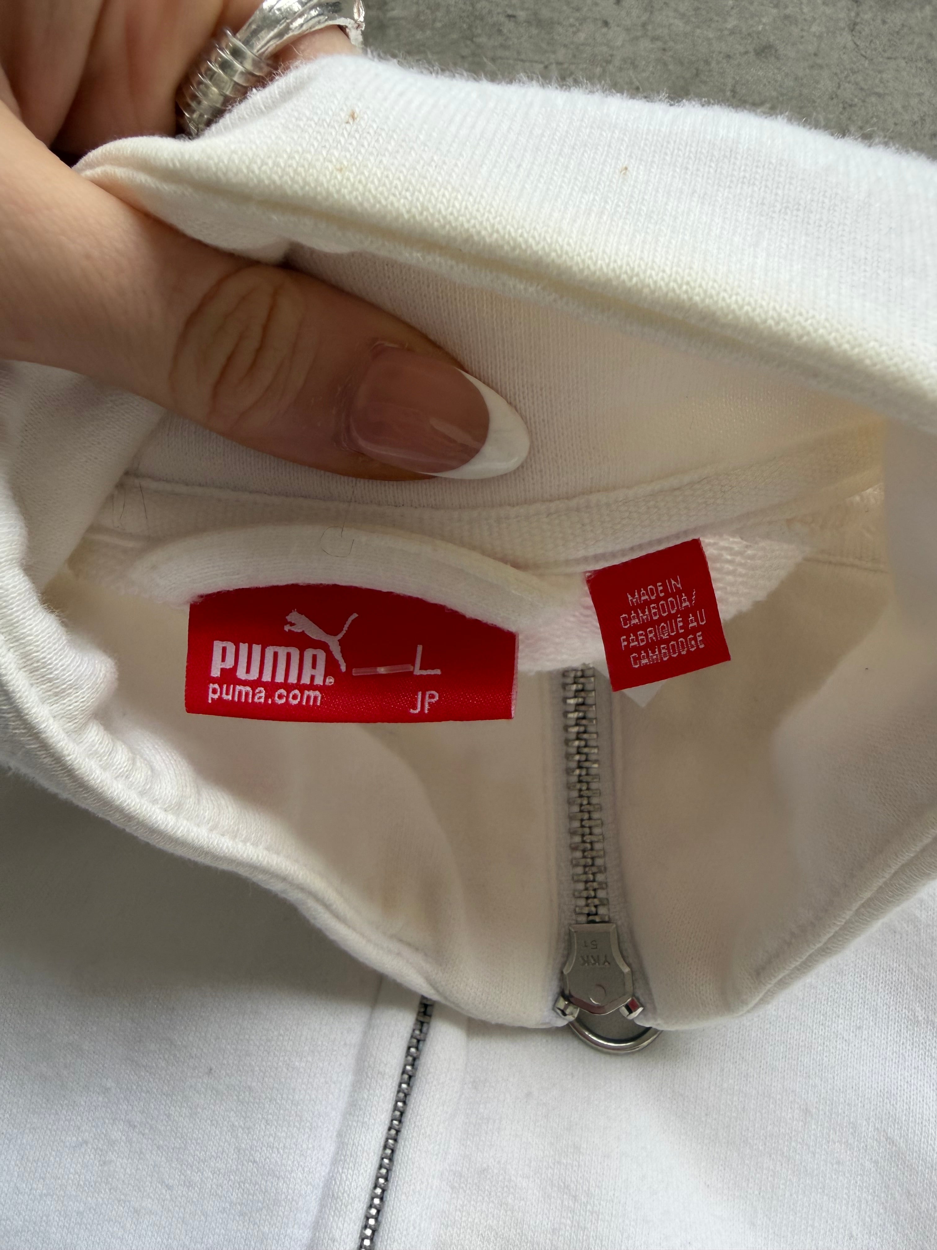 White Puma Zip Up - M