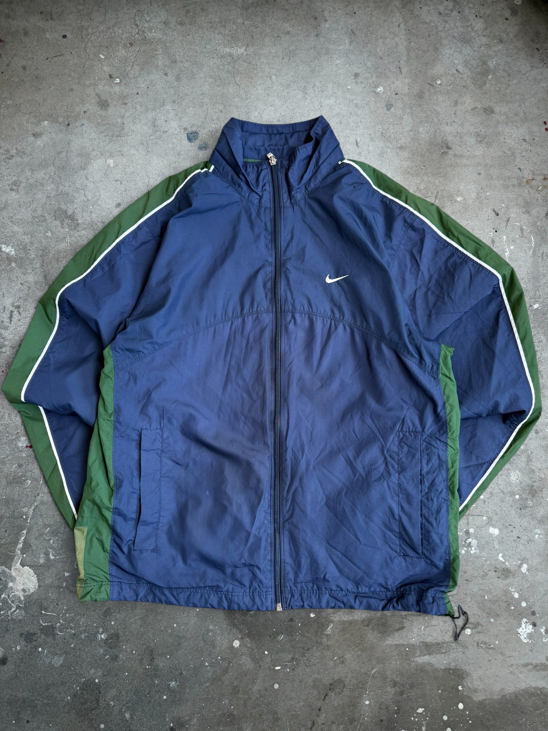 Navy And Green Spray Jacket - M