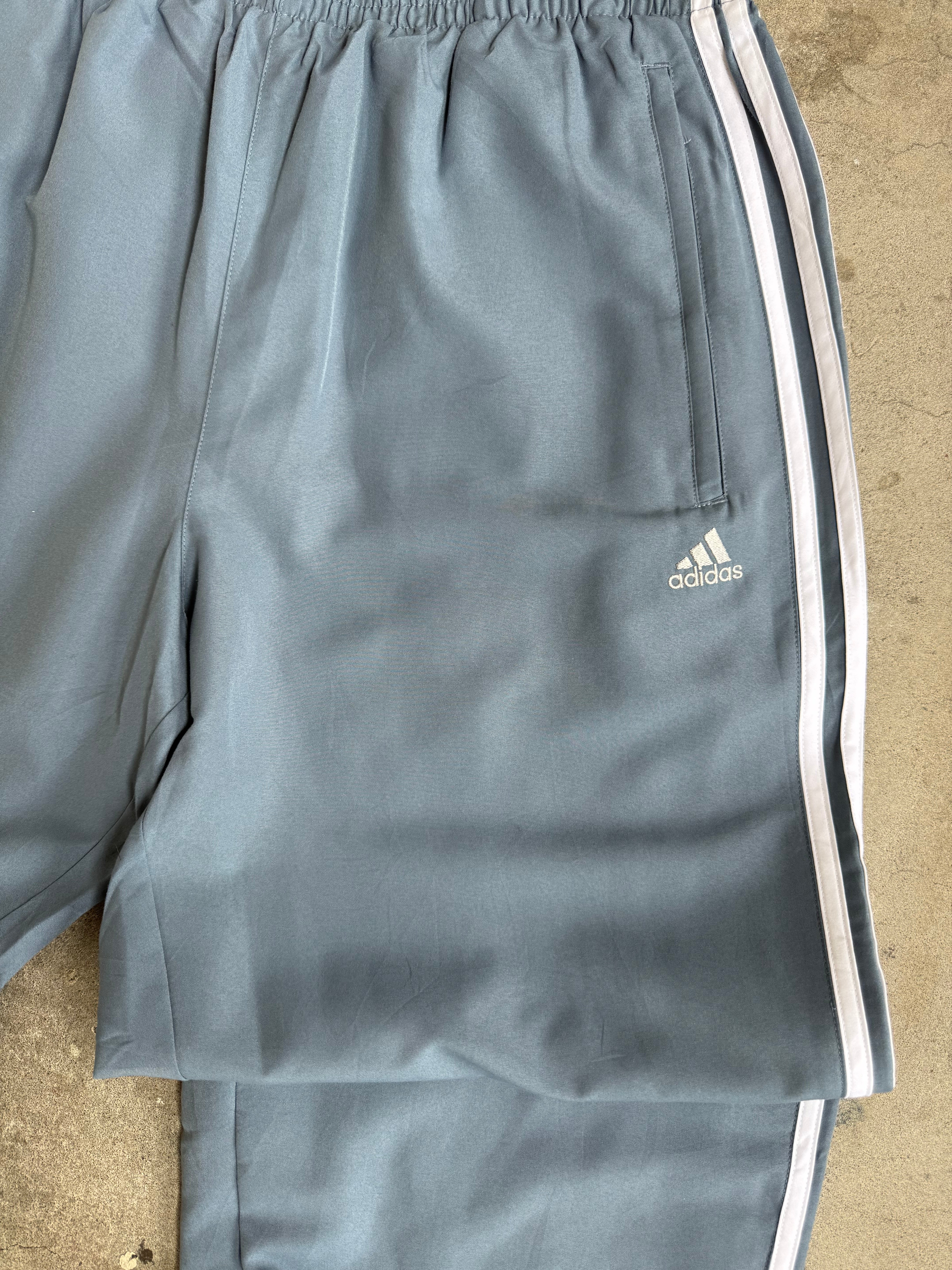 Baby Blue Adidas Trackpants - L