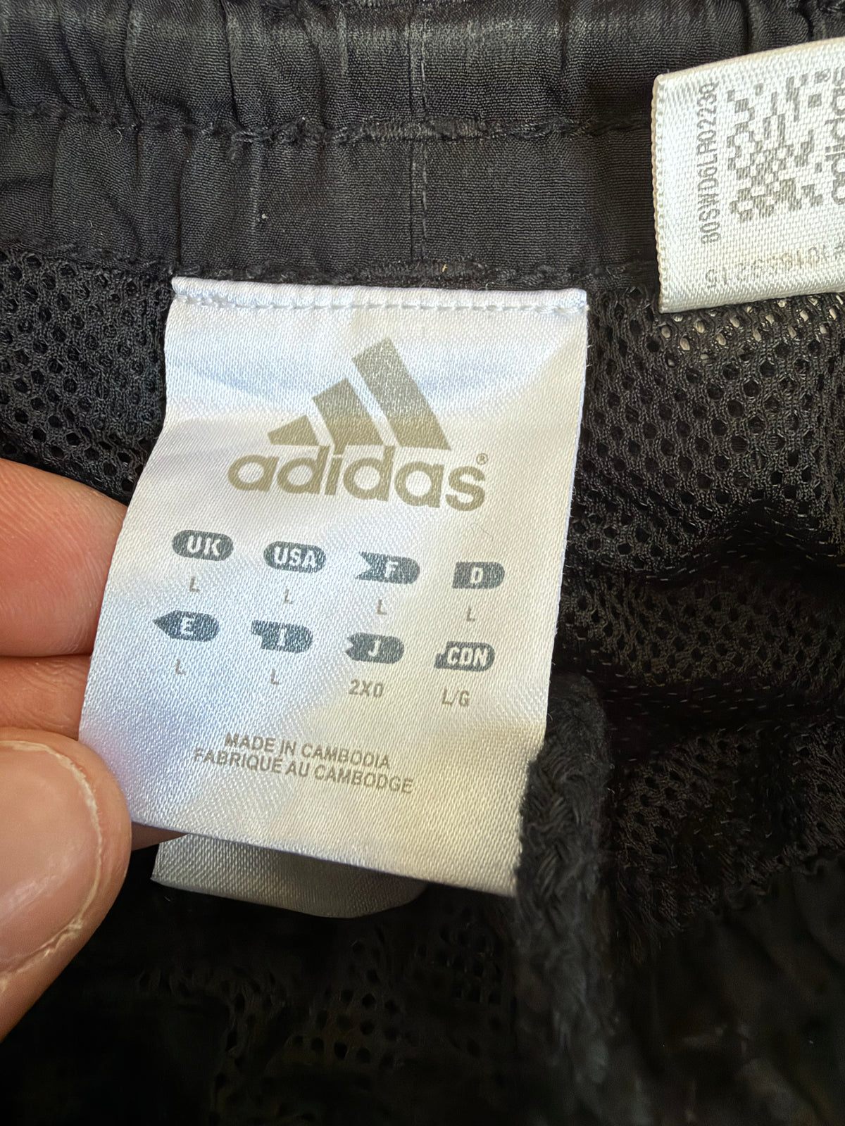 Black Adidas Trackpants - L