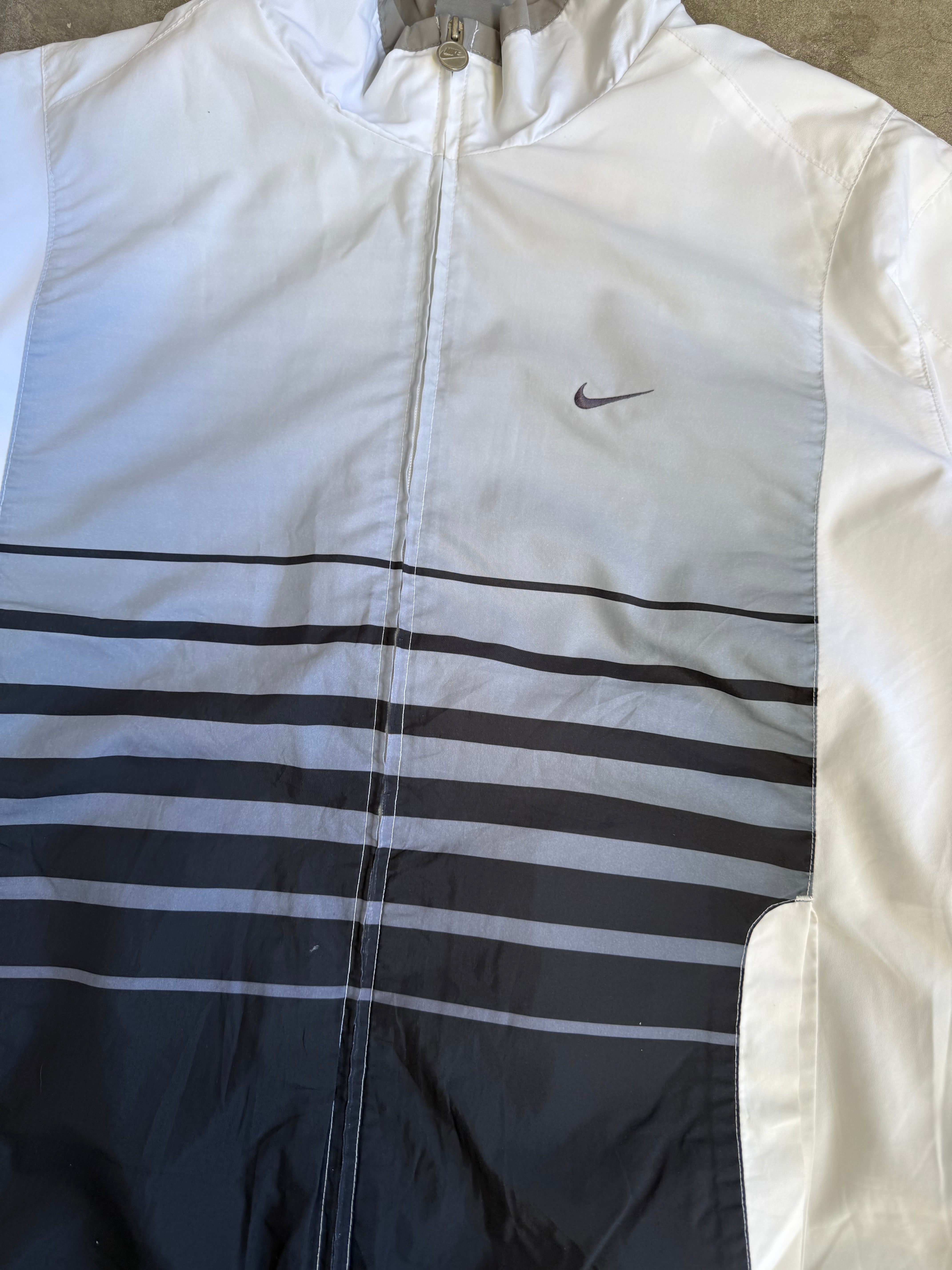 White Gradient Nike Spray Jacket - L