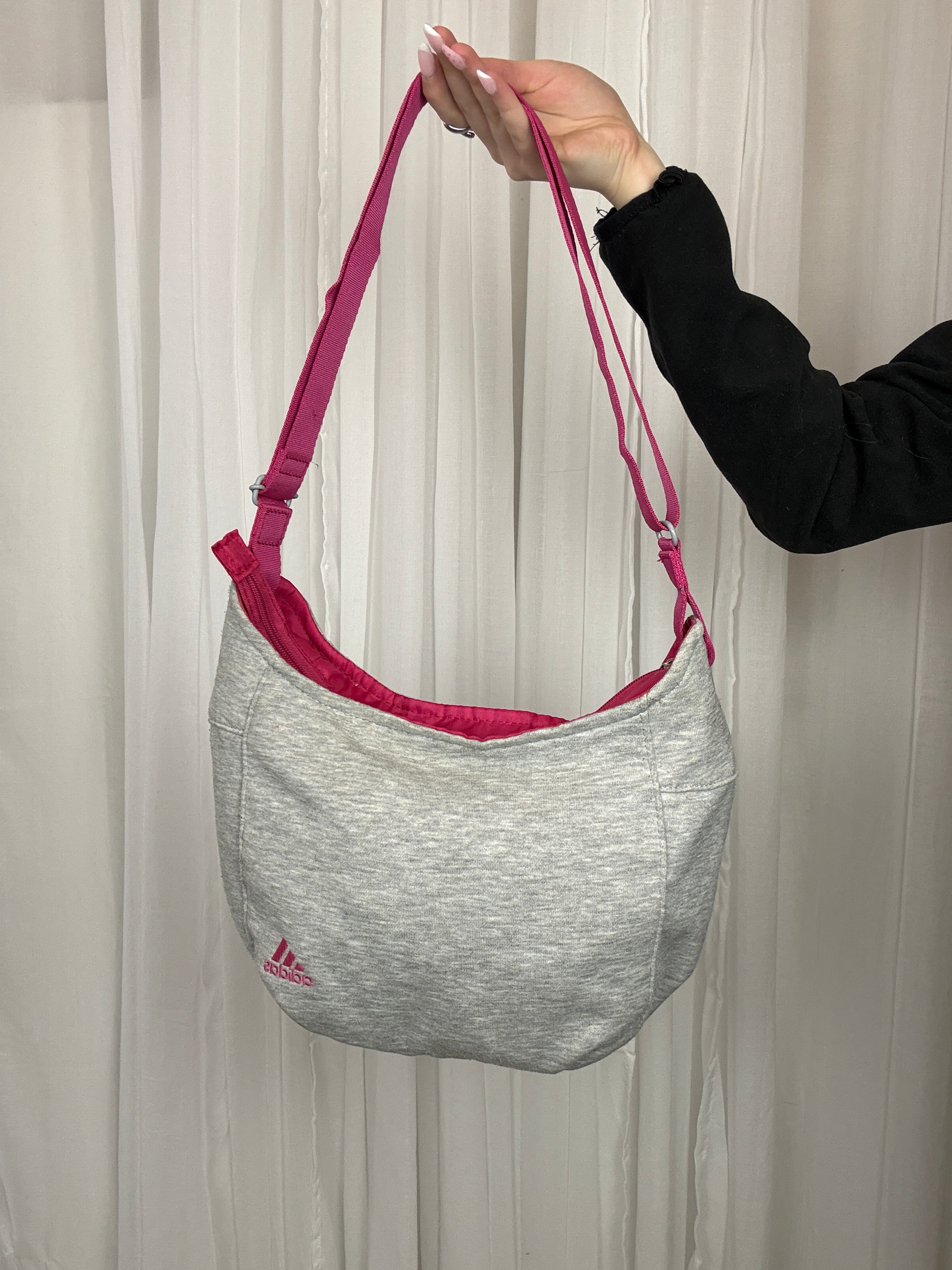 Grey & Pink Adidas Bag