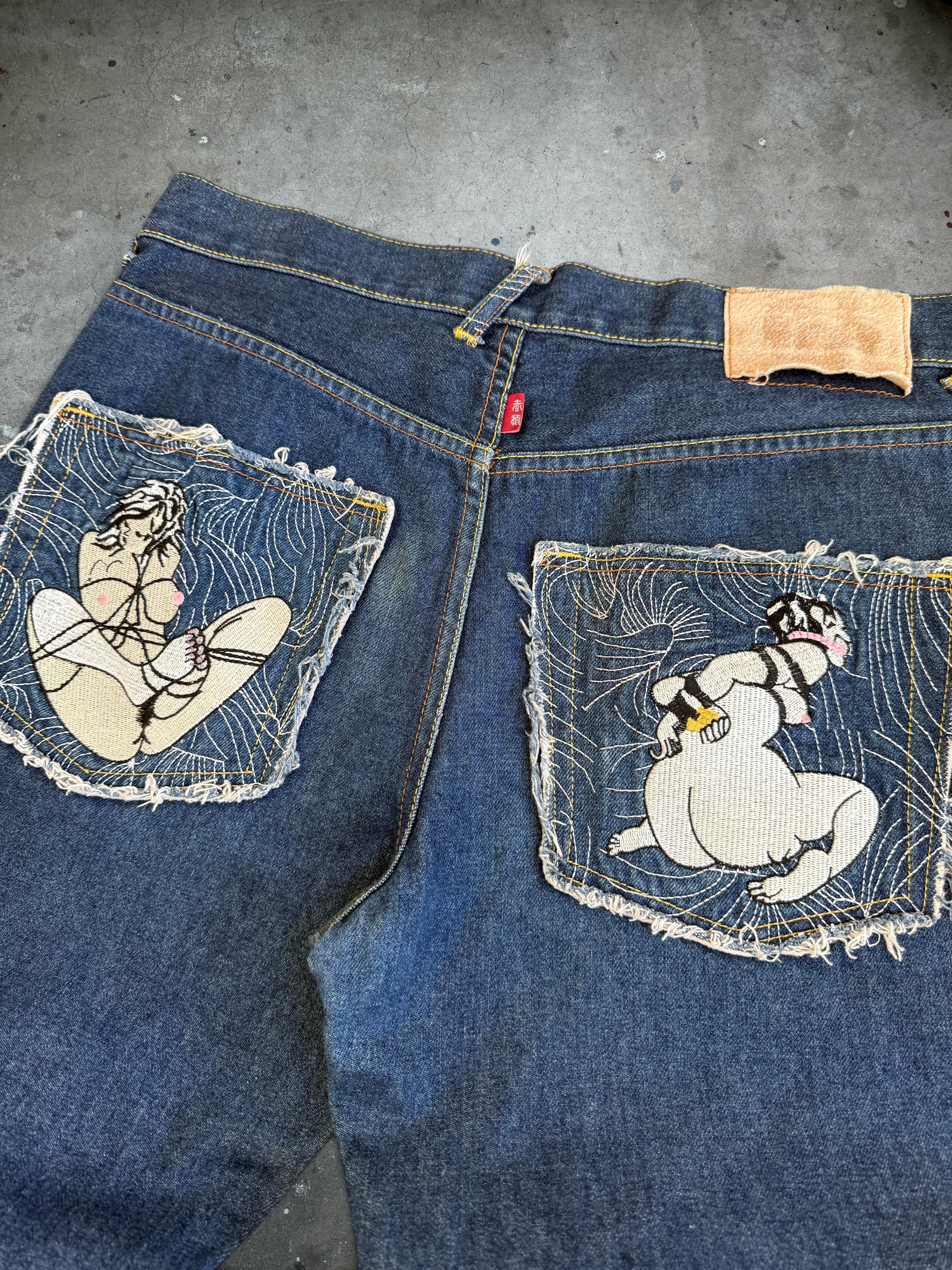 RMC Red Monkey Company Graphic Jeans 32”