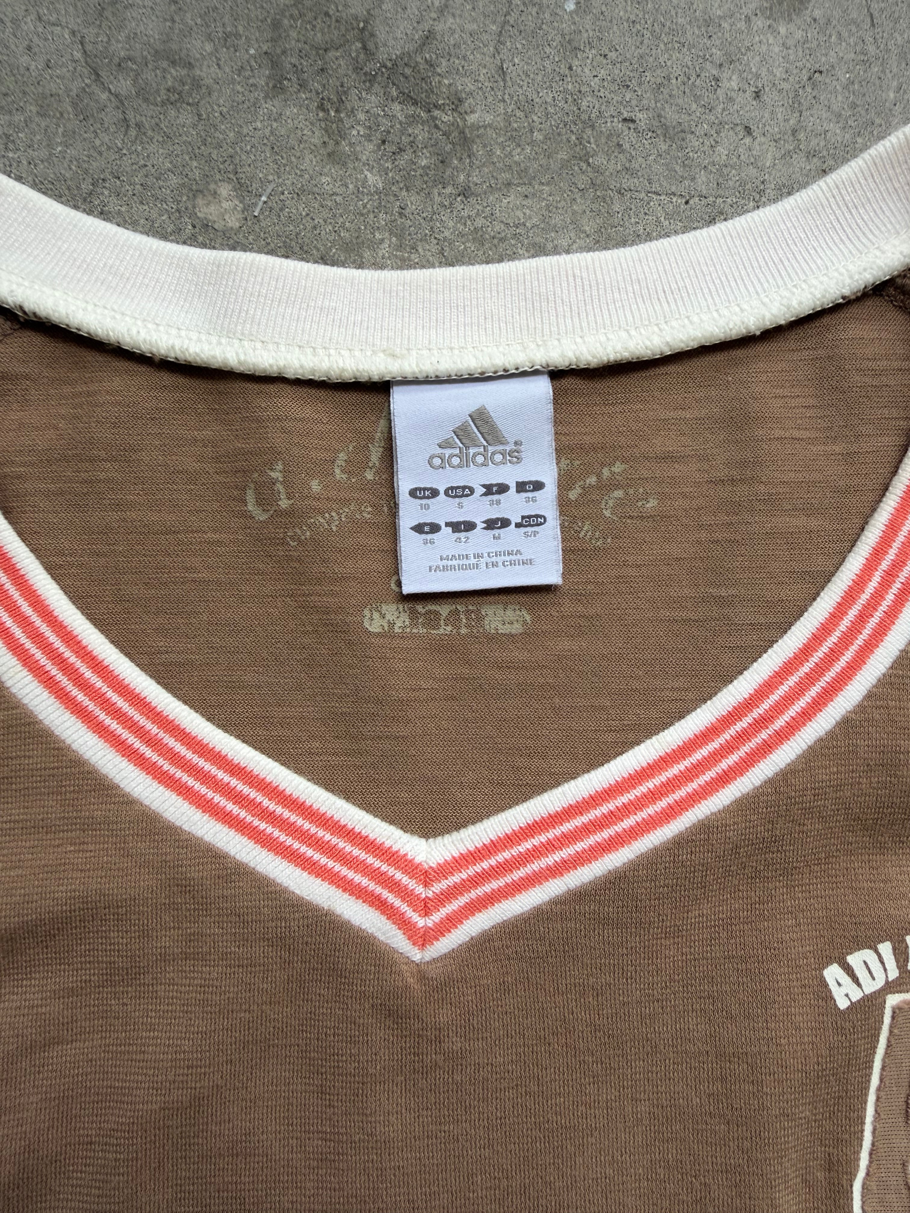Brown Adidas 3/4 Sleeve - S