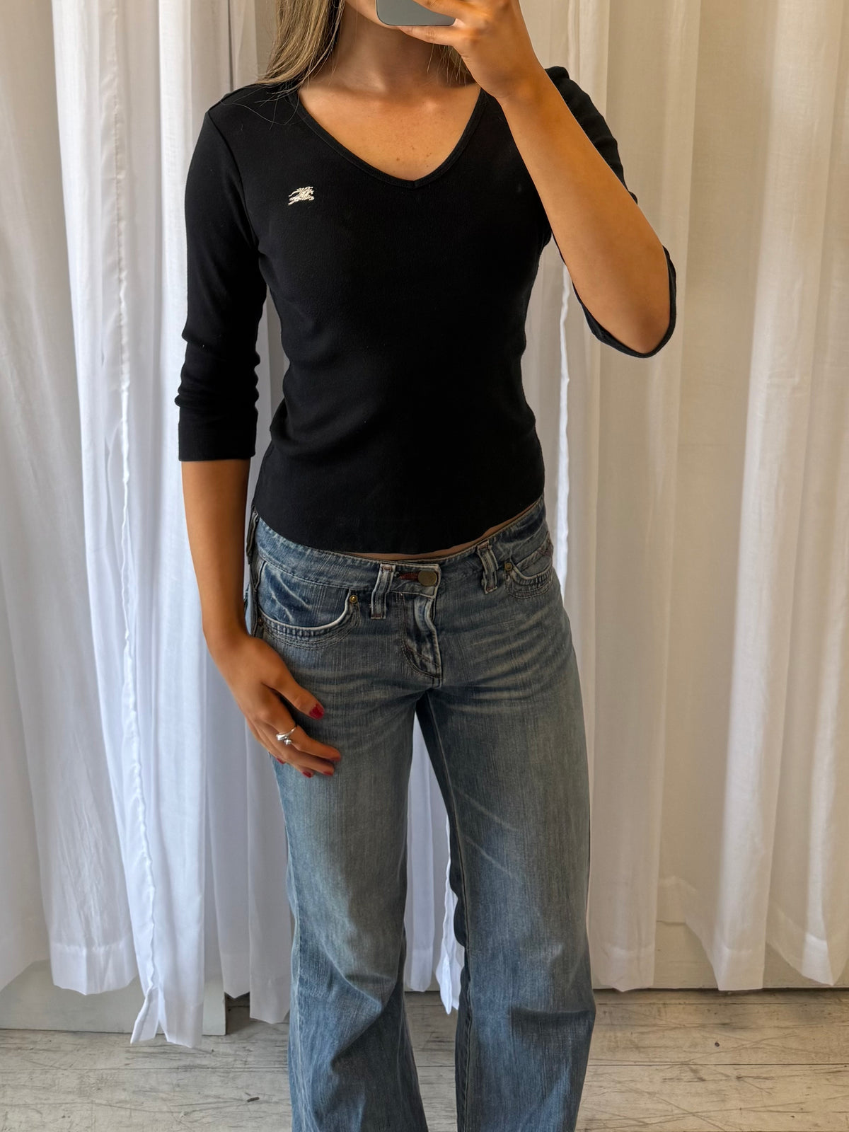 Burberry 3/4 Sleeve Top