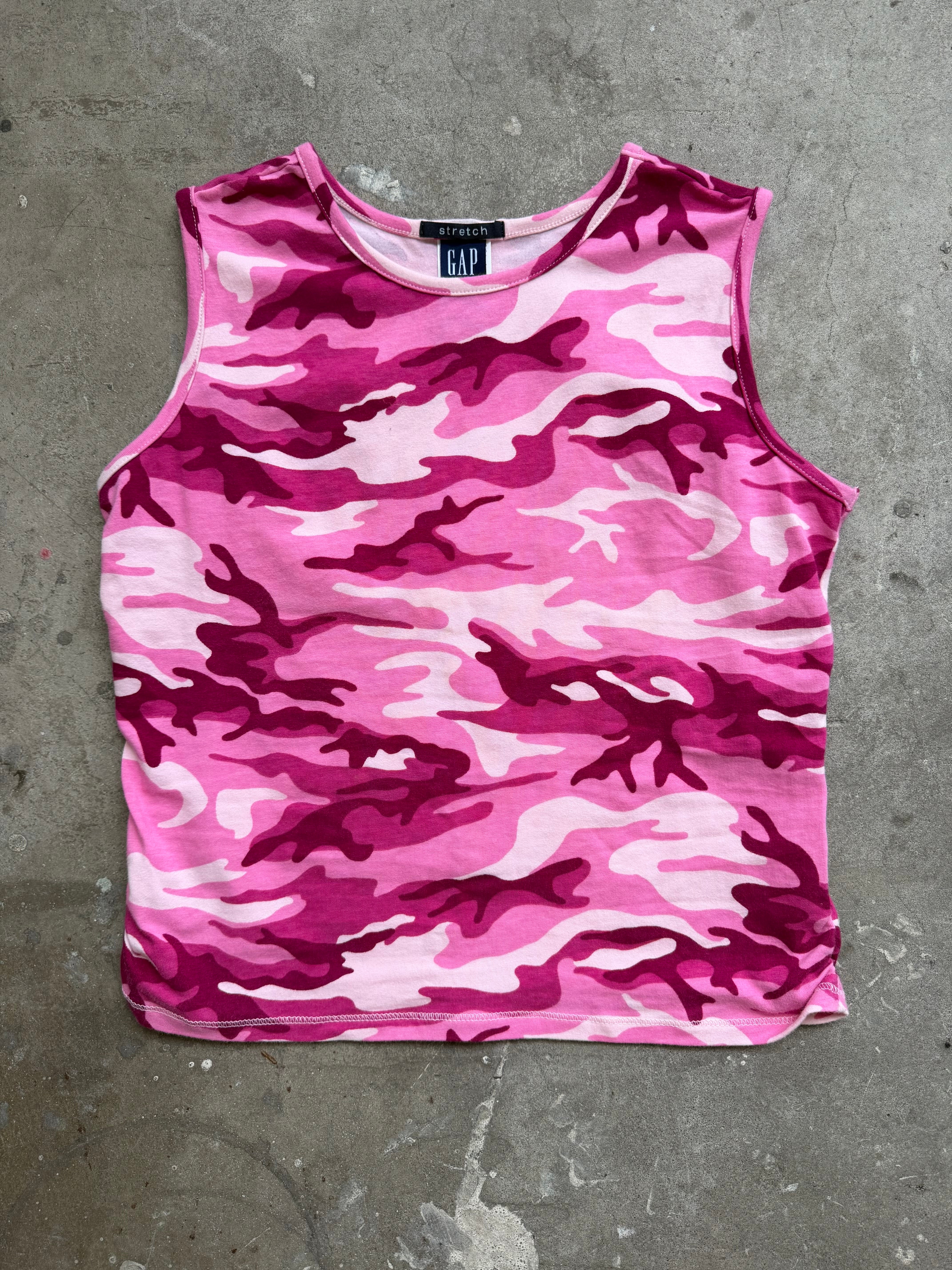 Pink Camo Graphic Tank - XS