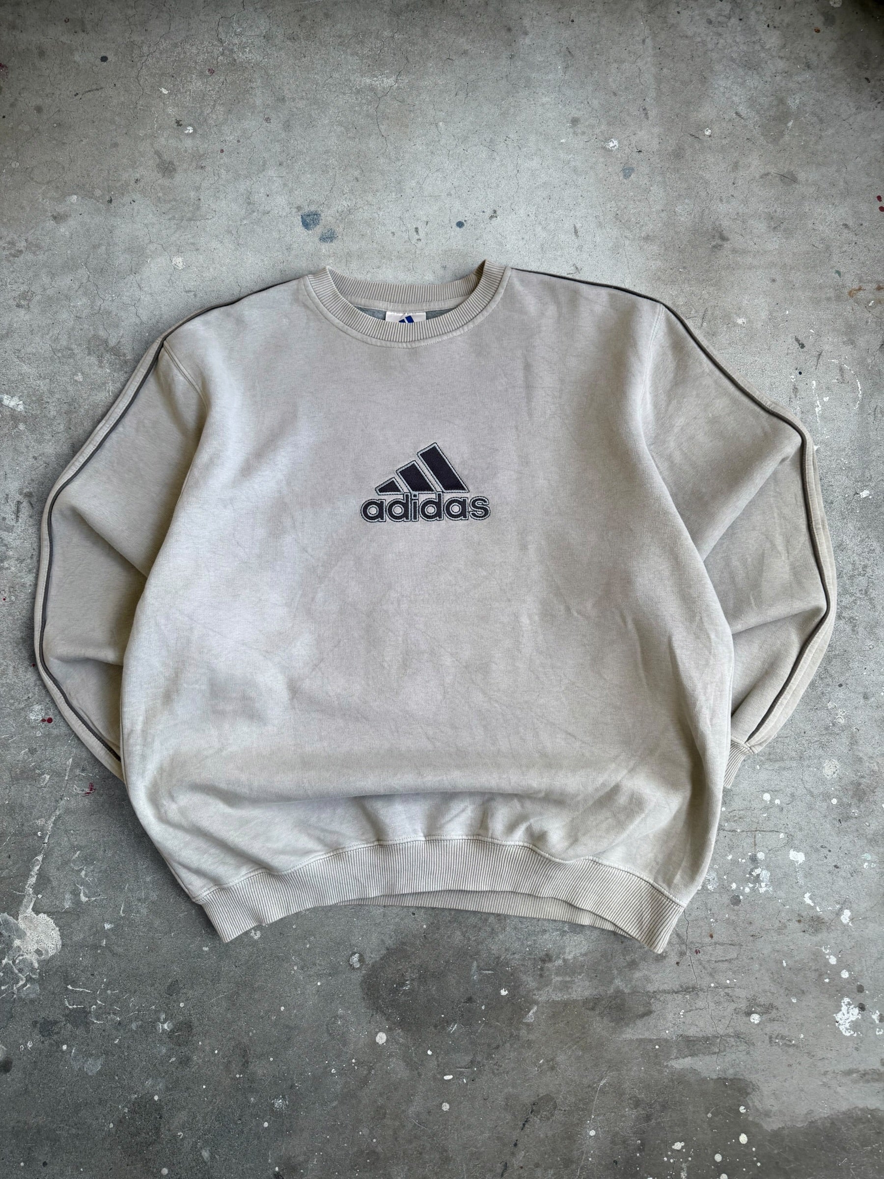 Green Adidas Spellout Jumper - L