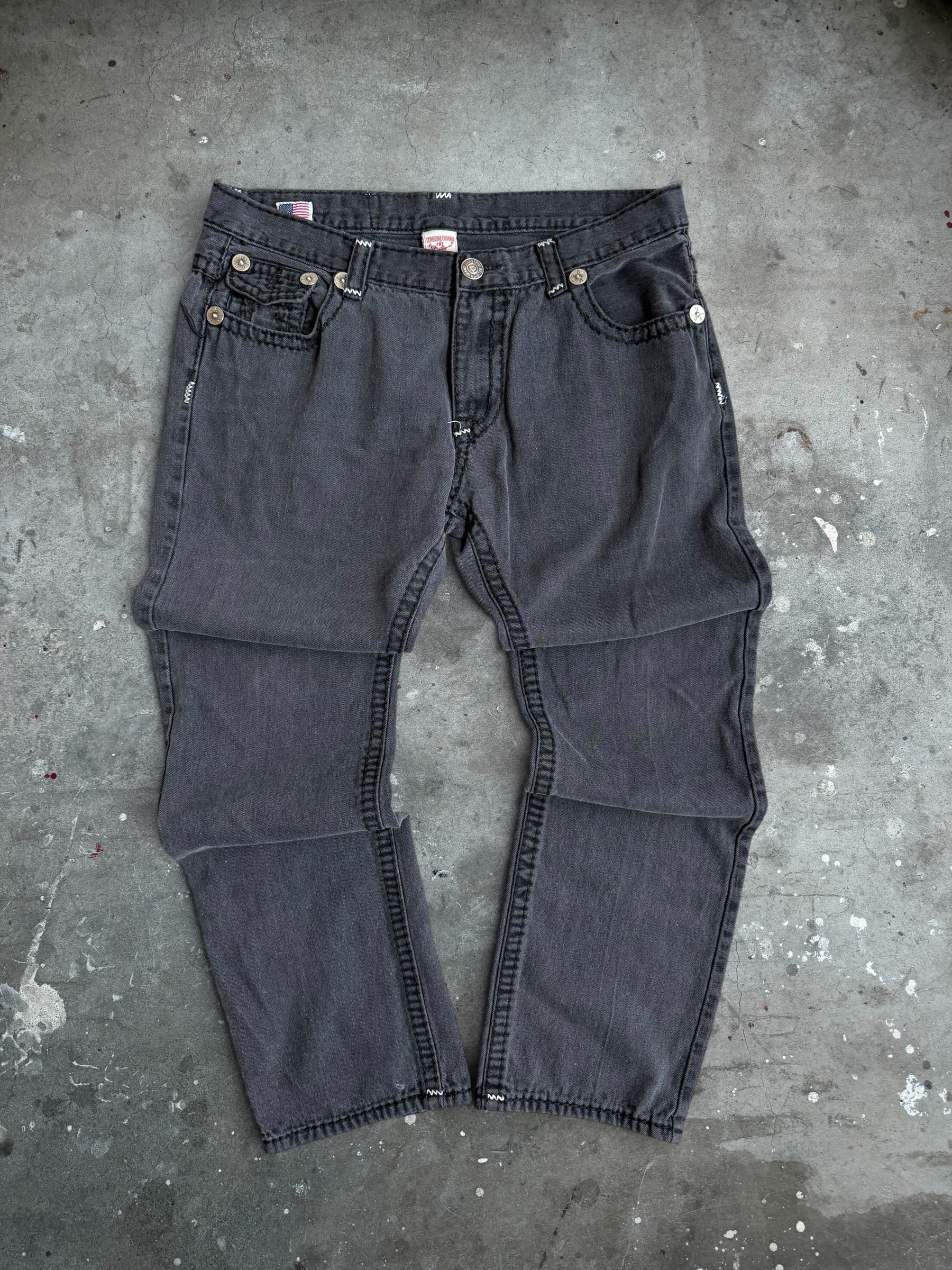 Black True Religion Denim Jeans - 38”