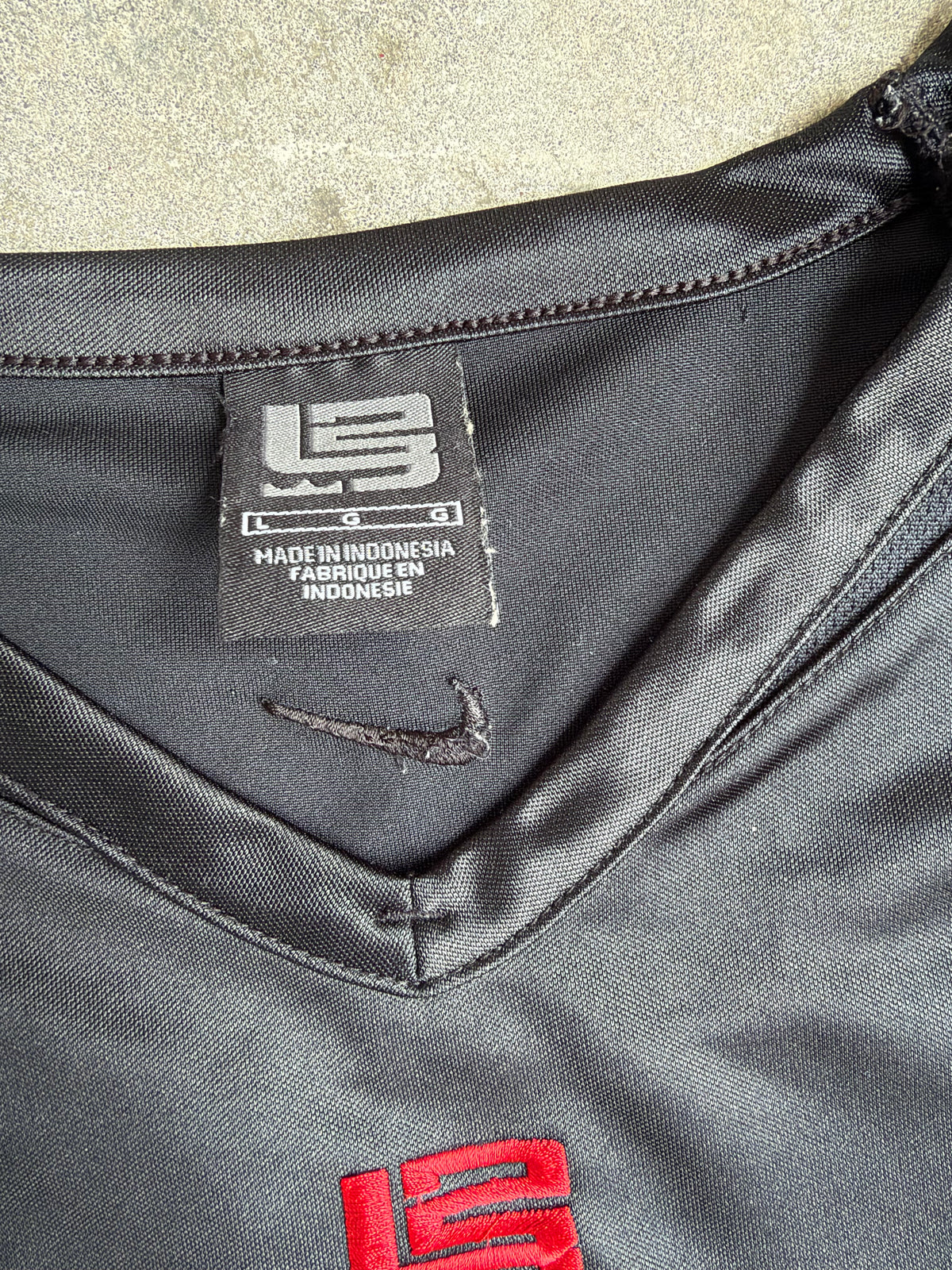 Black + Grey Nike Basketball Singlet - XL