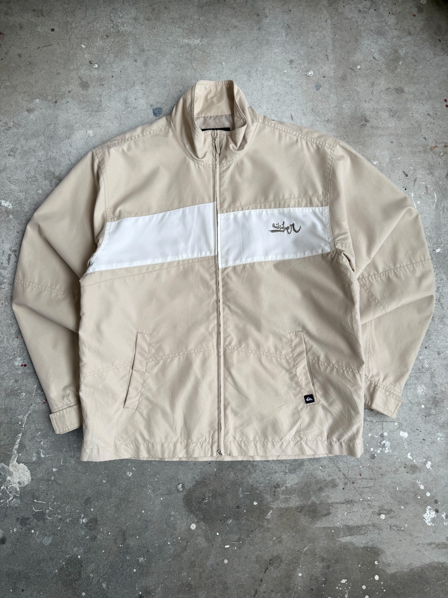 Cream Quiksilver Spray Jacket - M
