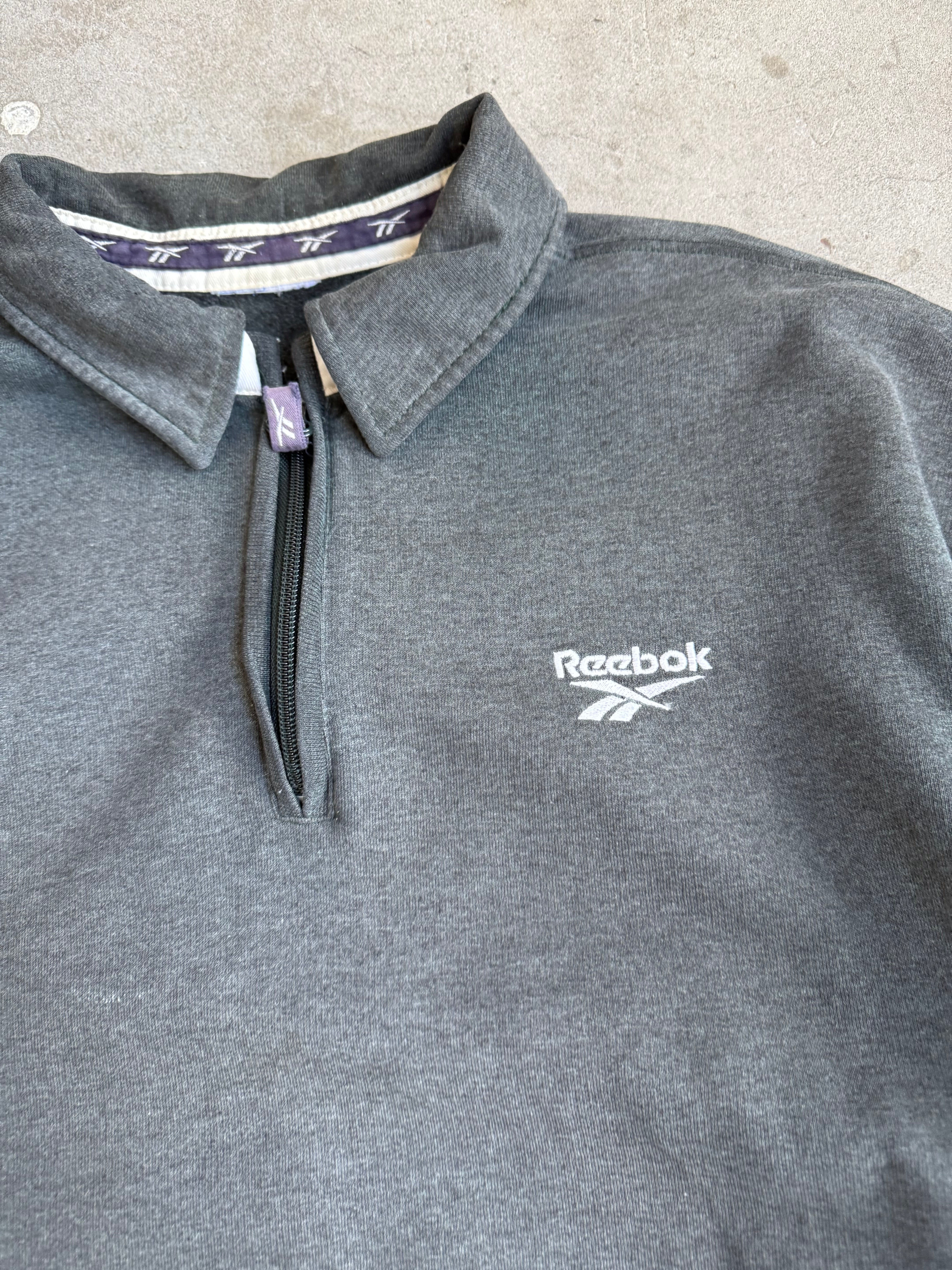 Charcoal Reebok Quarter zip - M