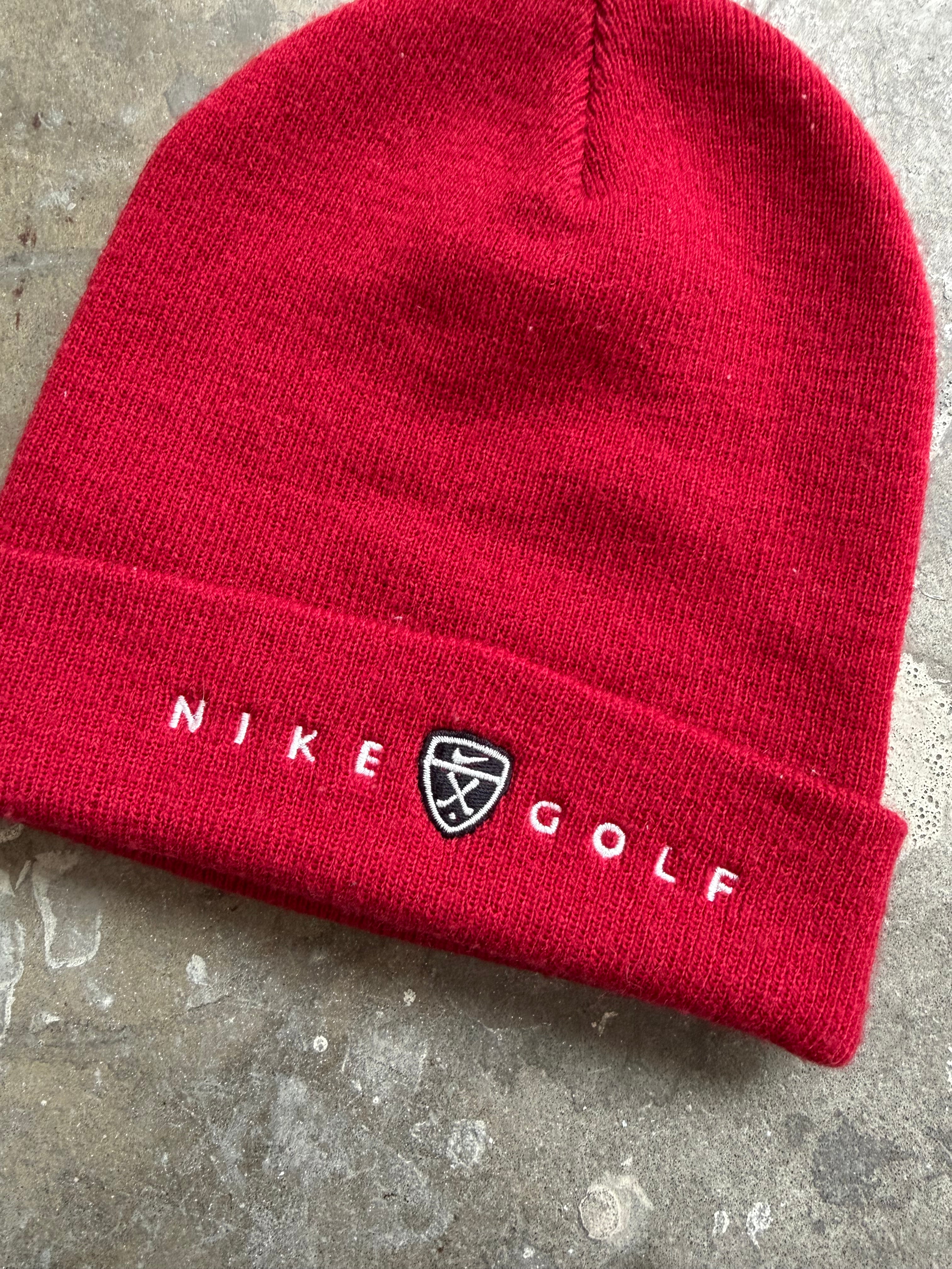 Red Nike Golf Beanie
