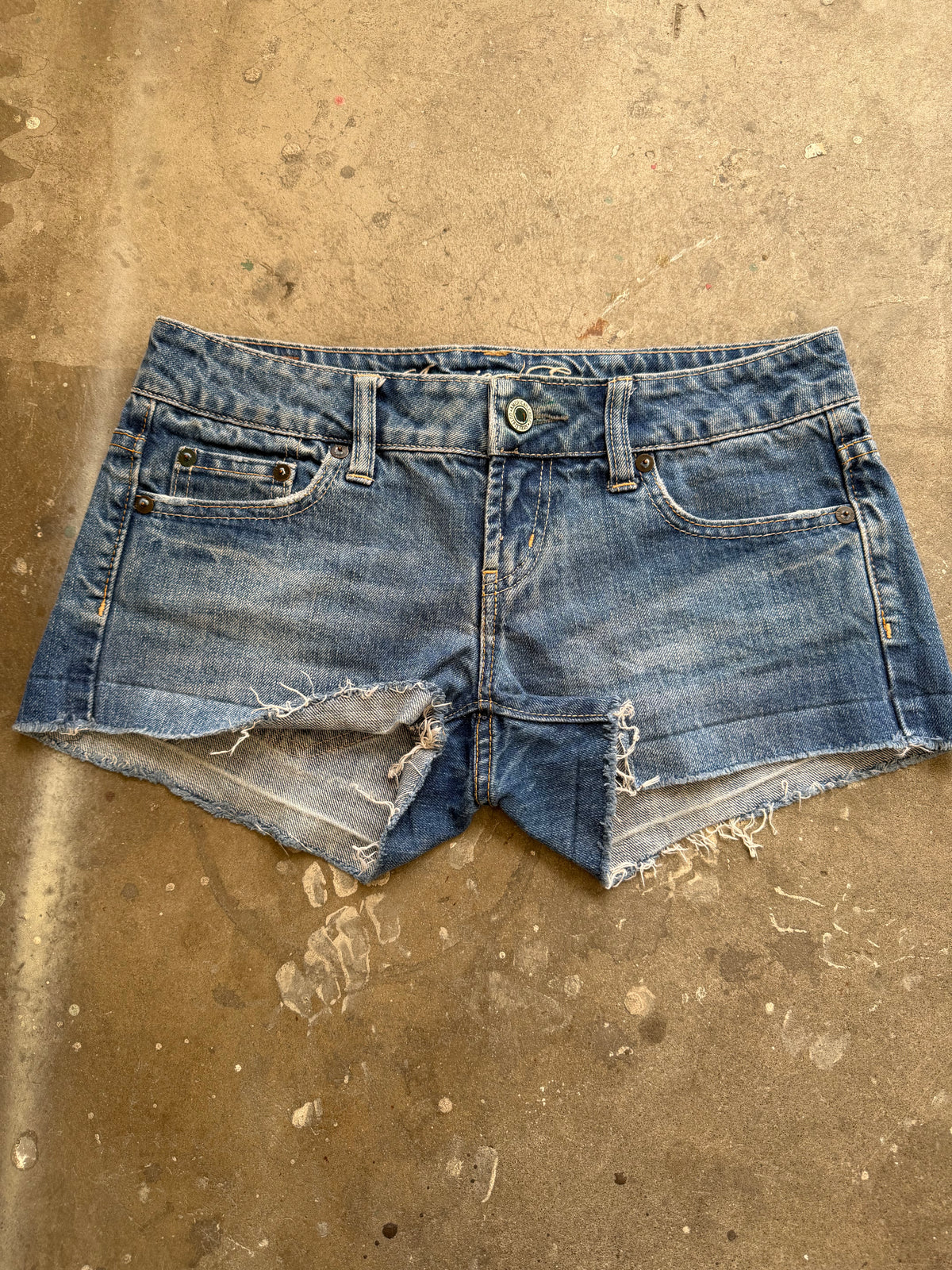 Low Rise Denim Shorts