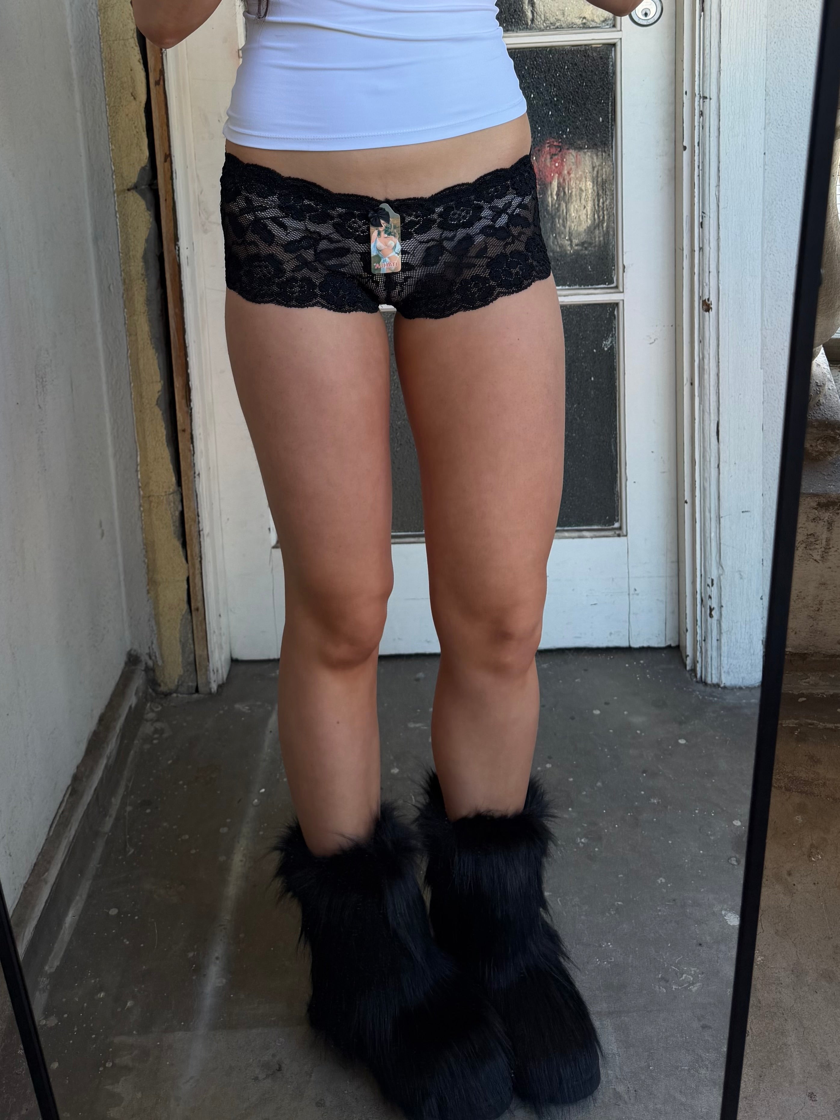 Micro Lace Shorts - Black