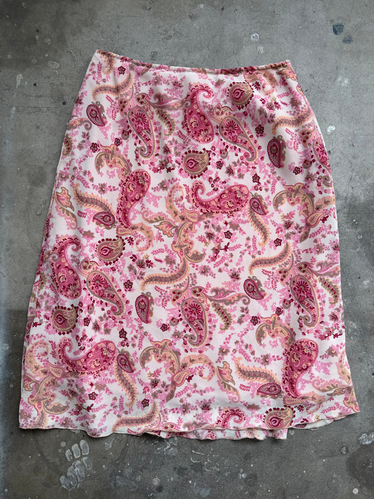 Paisley Print Midi Skirt