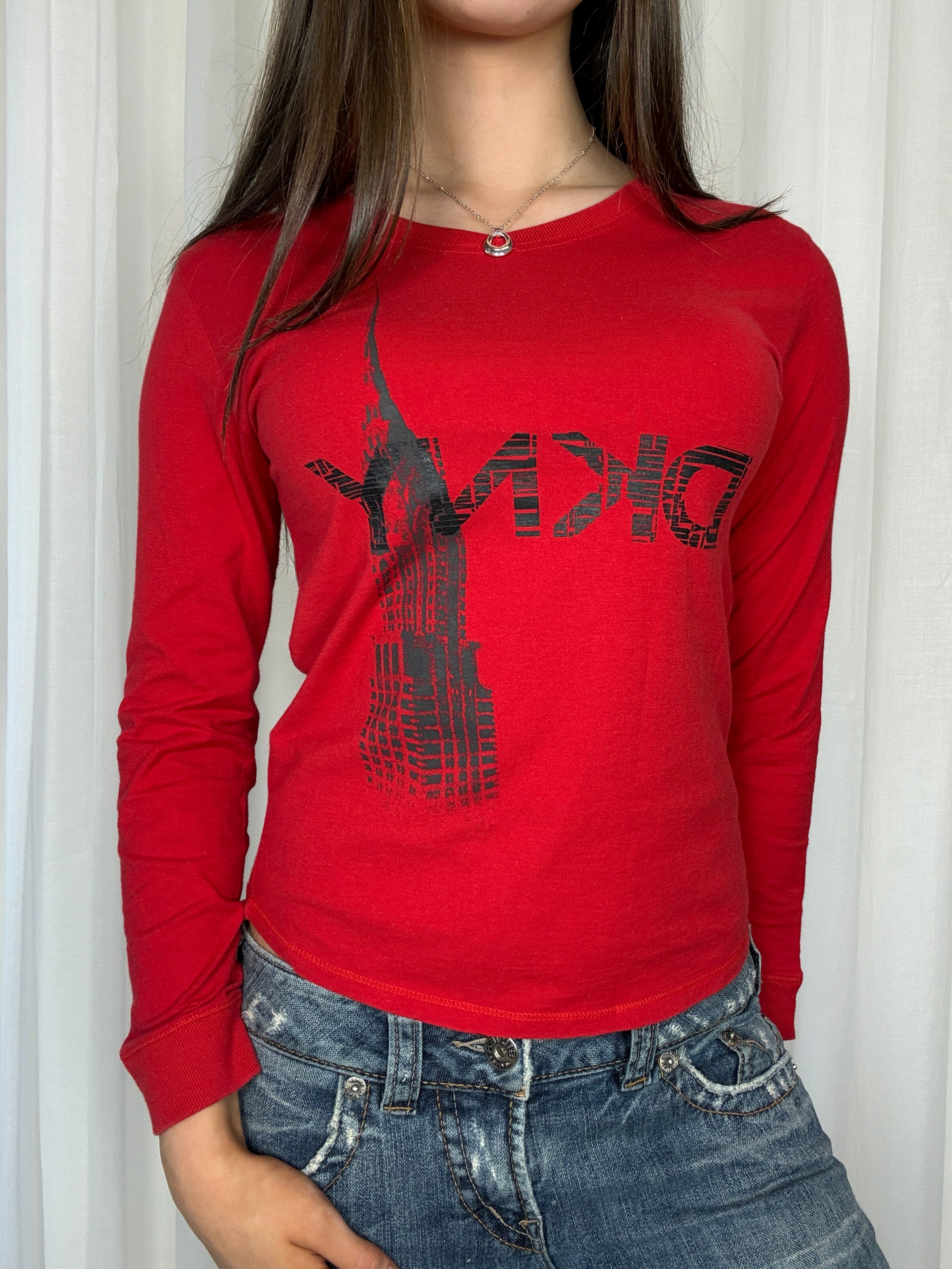 DKNY Red Long Sleeve - M