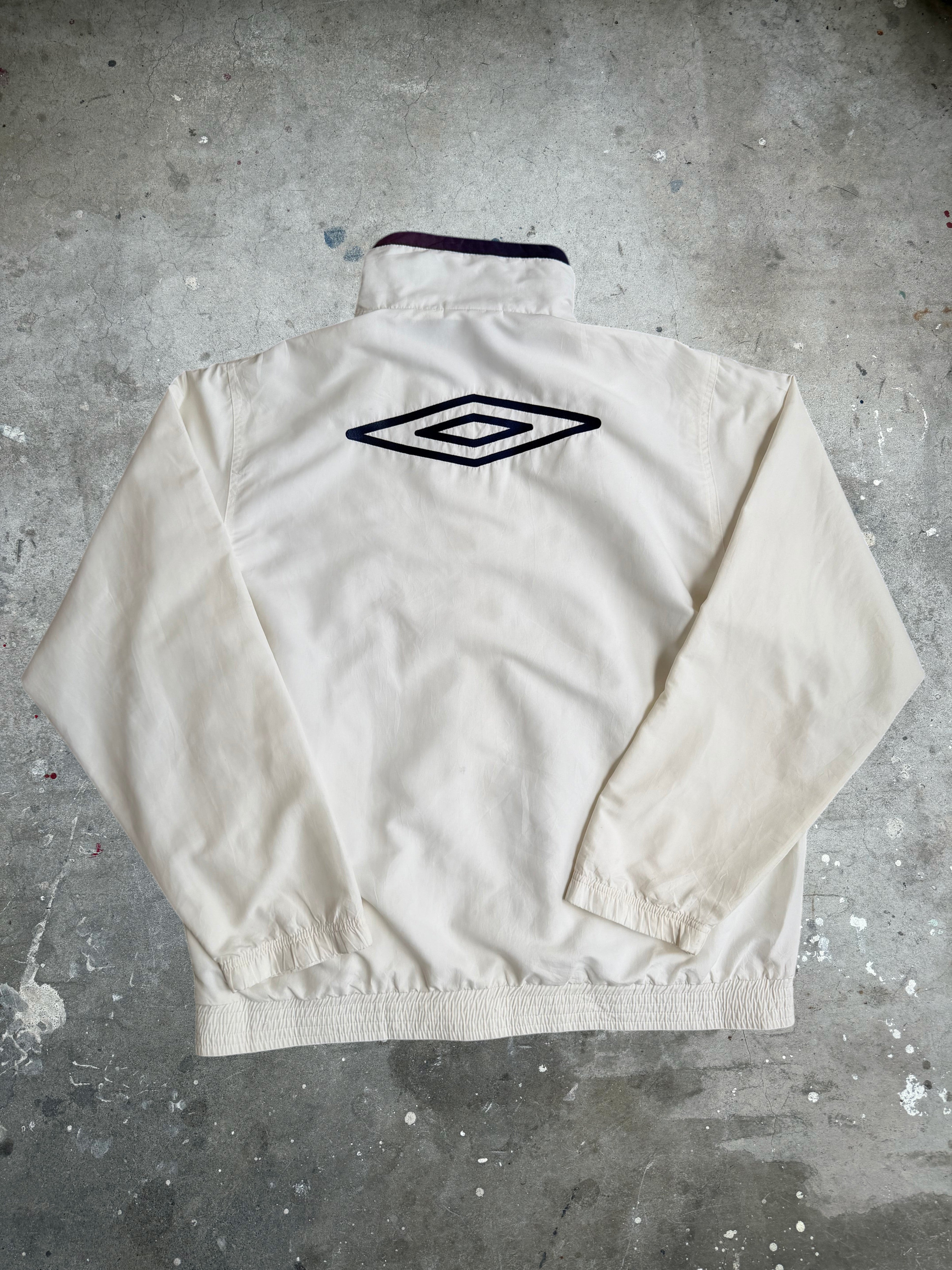 White Umbro Spray Jacket - L