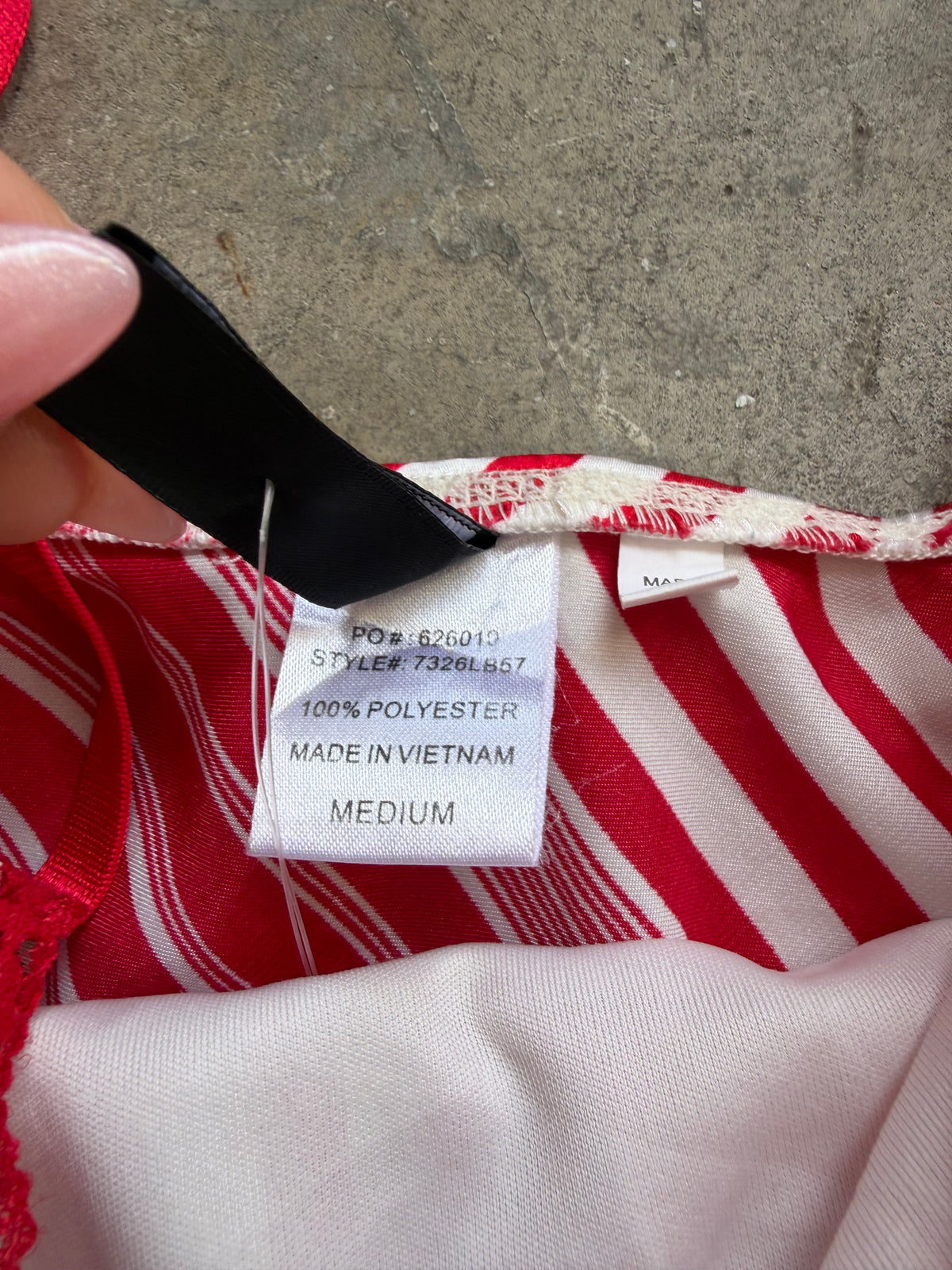 Red and White Tie Up Cami