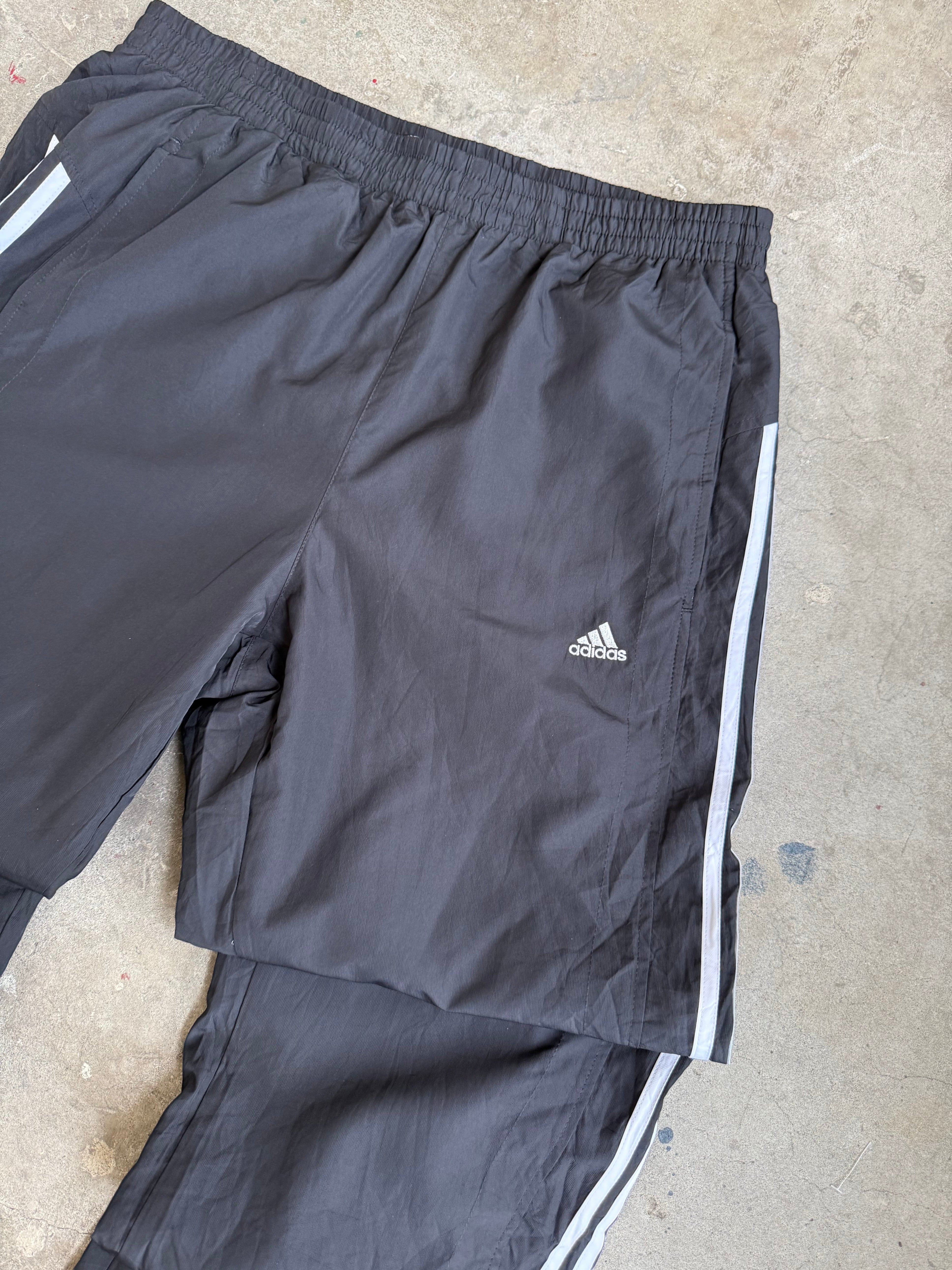 Charcoal Adidas Trackpants - L