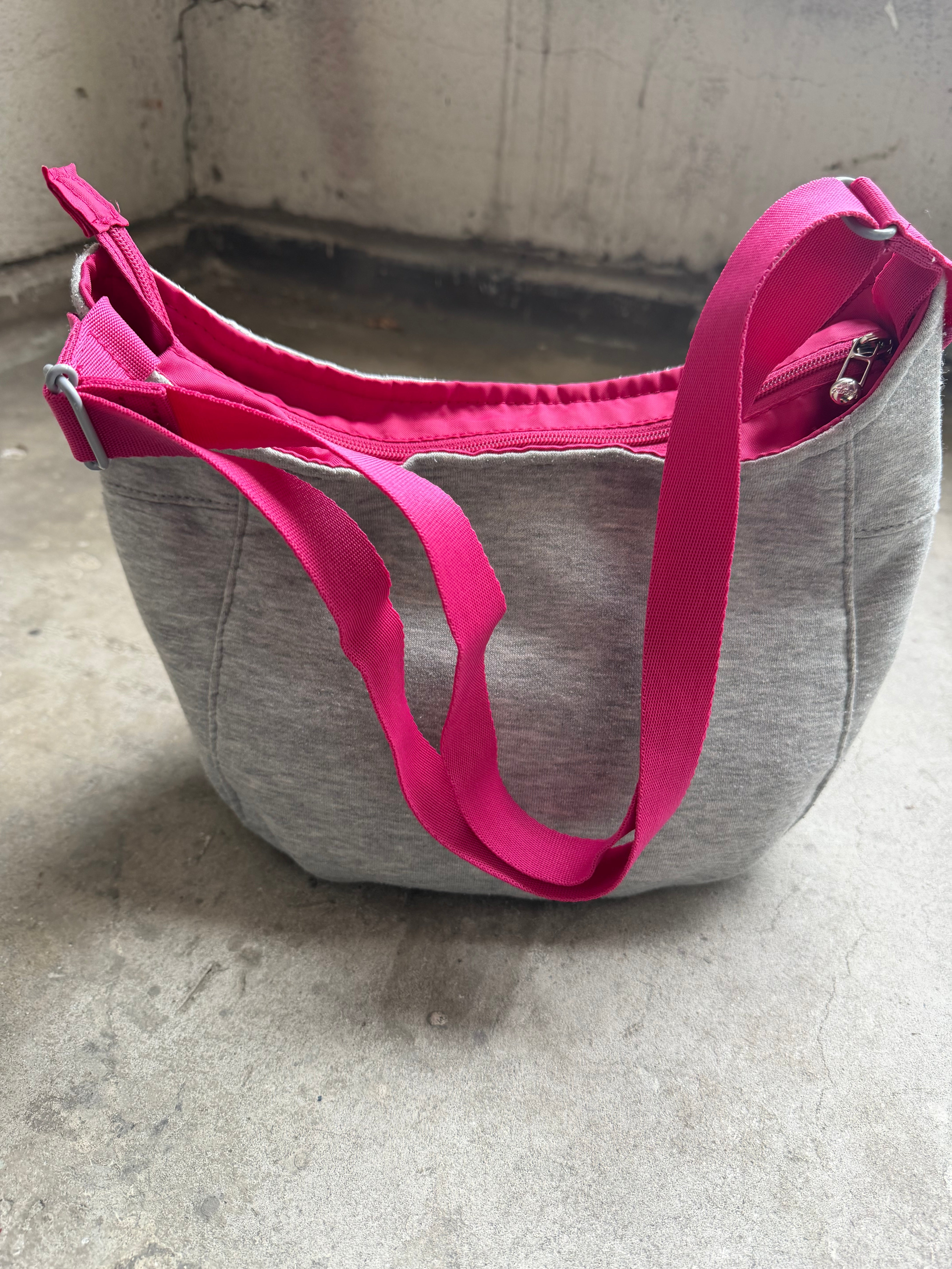Grey & Pink Adidas Bag