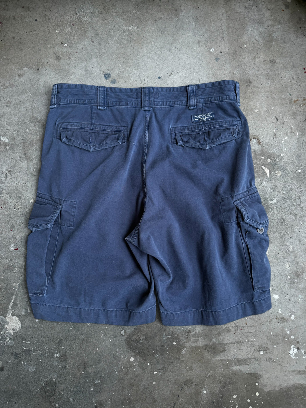 Navy Ralph Lauren Cargo Shorts - 36”