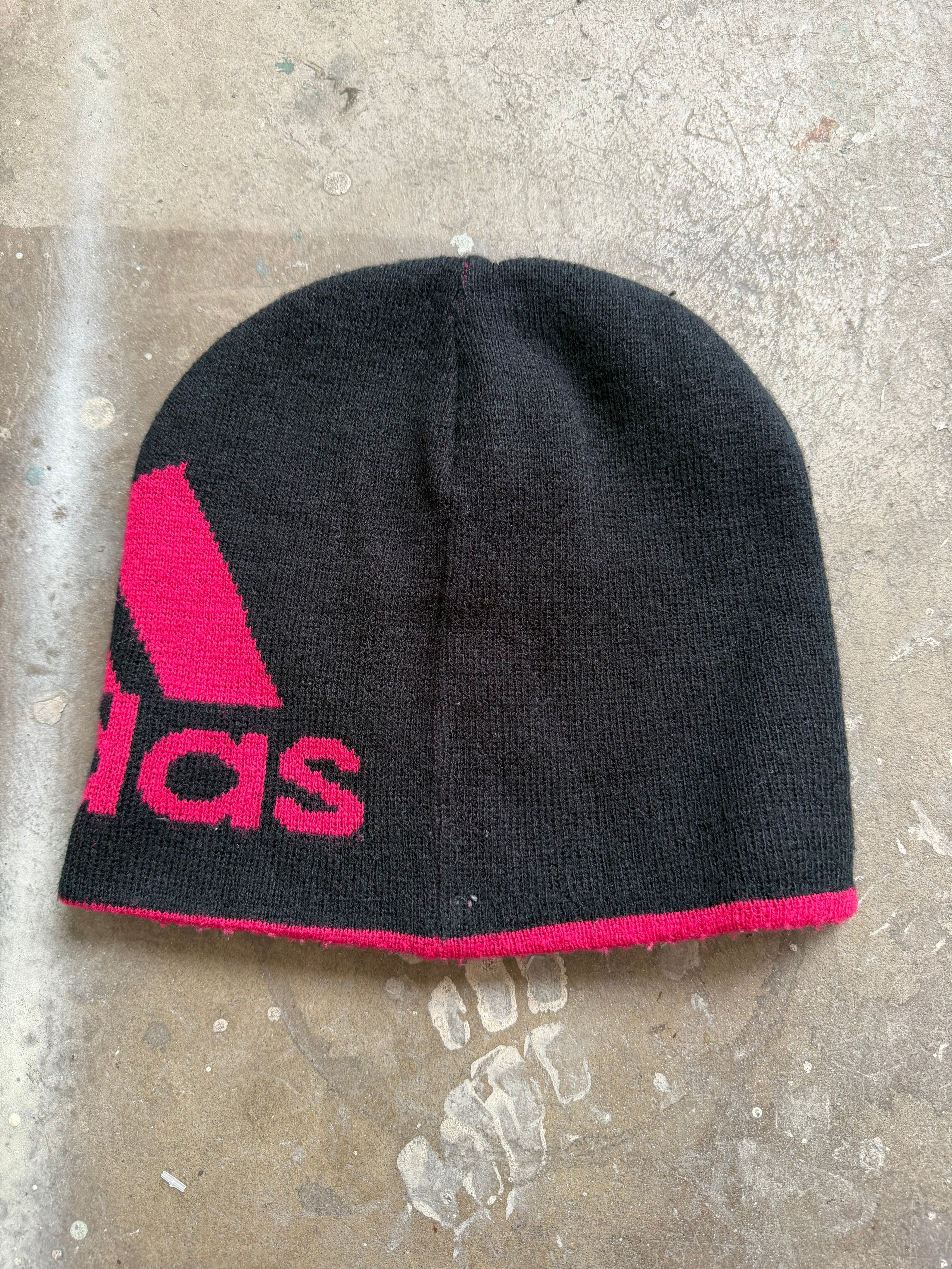 Black & Pink Adidas Reversible Beanie