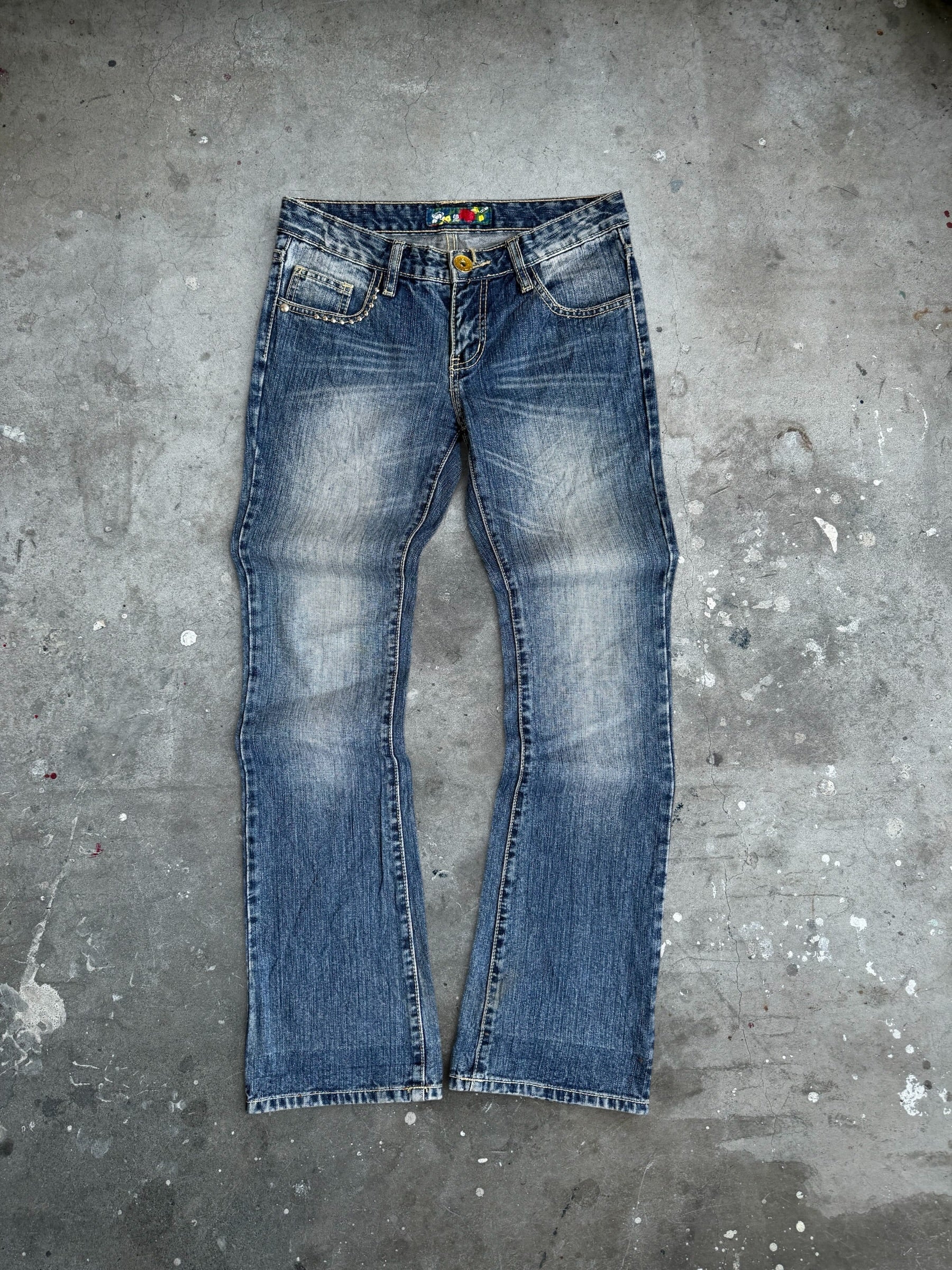 Low Rise Studded Jeans - 26”