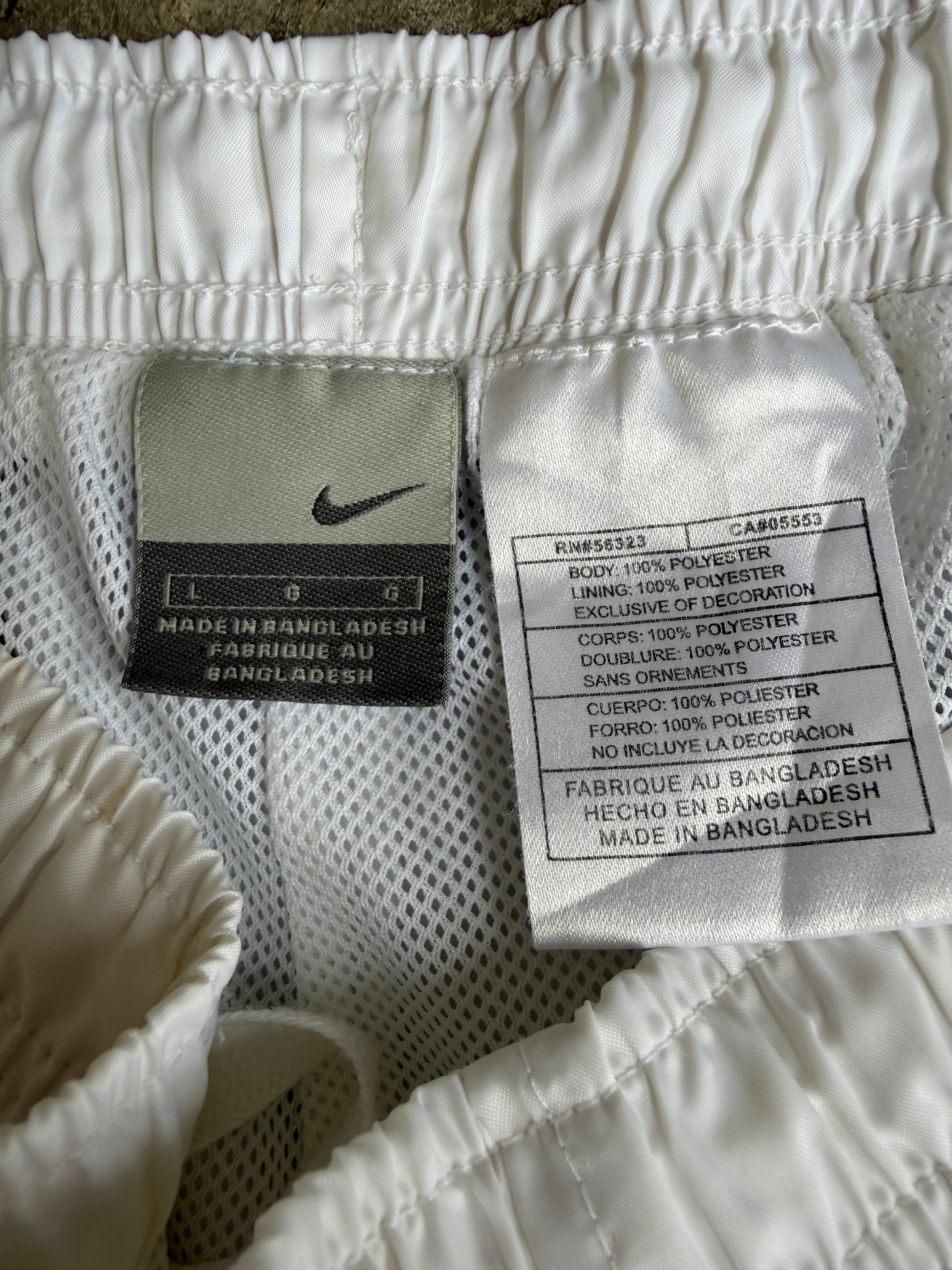 White Nike Trackpants - L