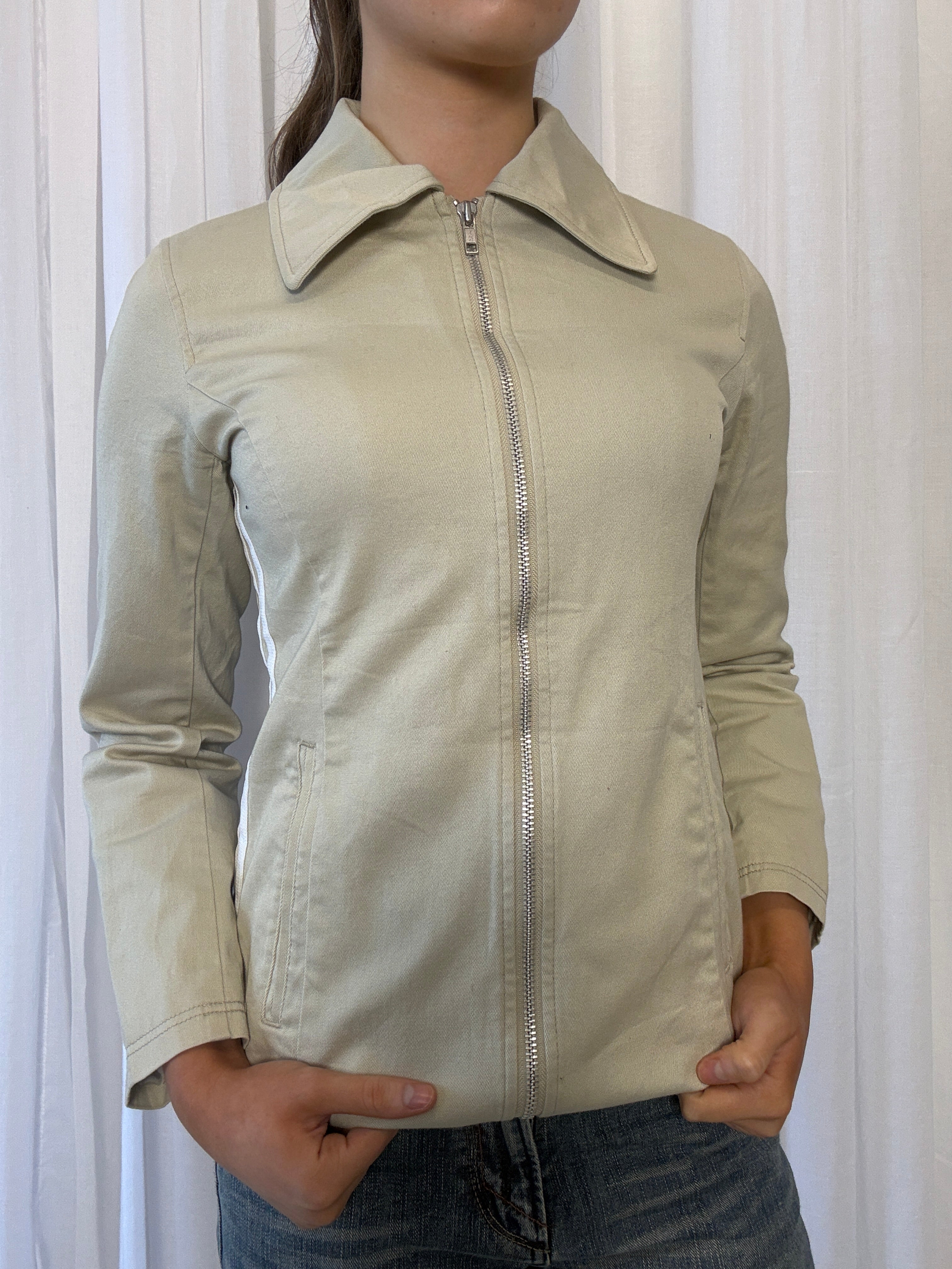 Adidas Cotton Collared Jacket - S