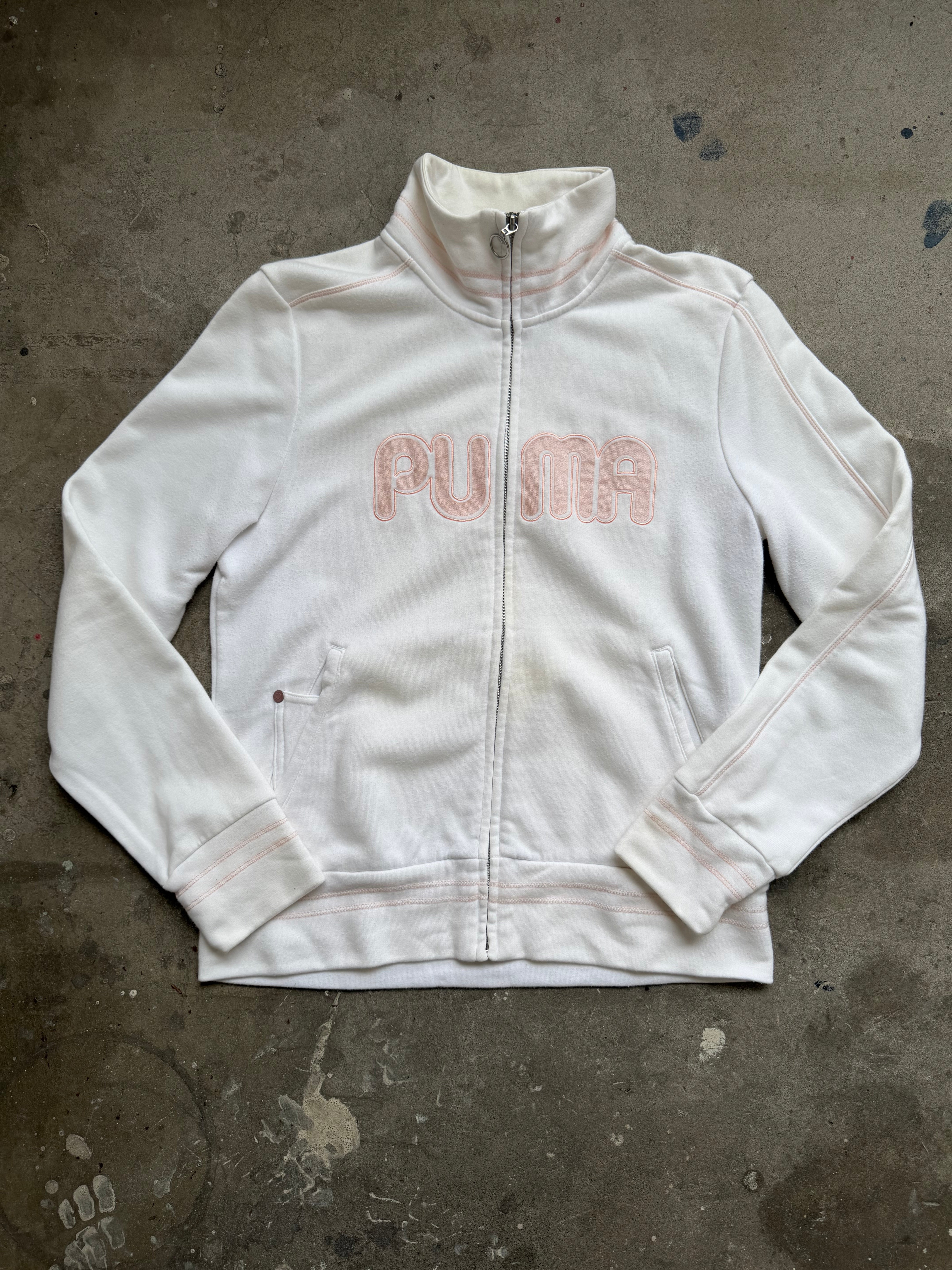 White Puma Zip Up - M