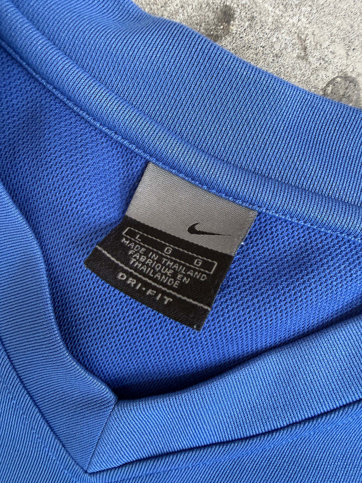 Blue Nike Centre Swoosh Singlet - L