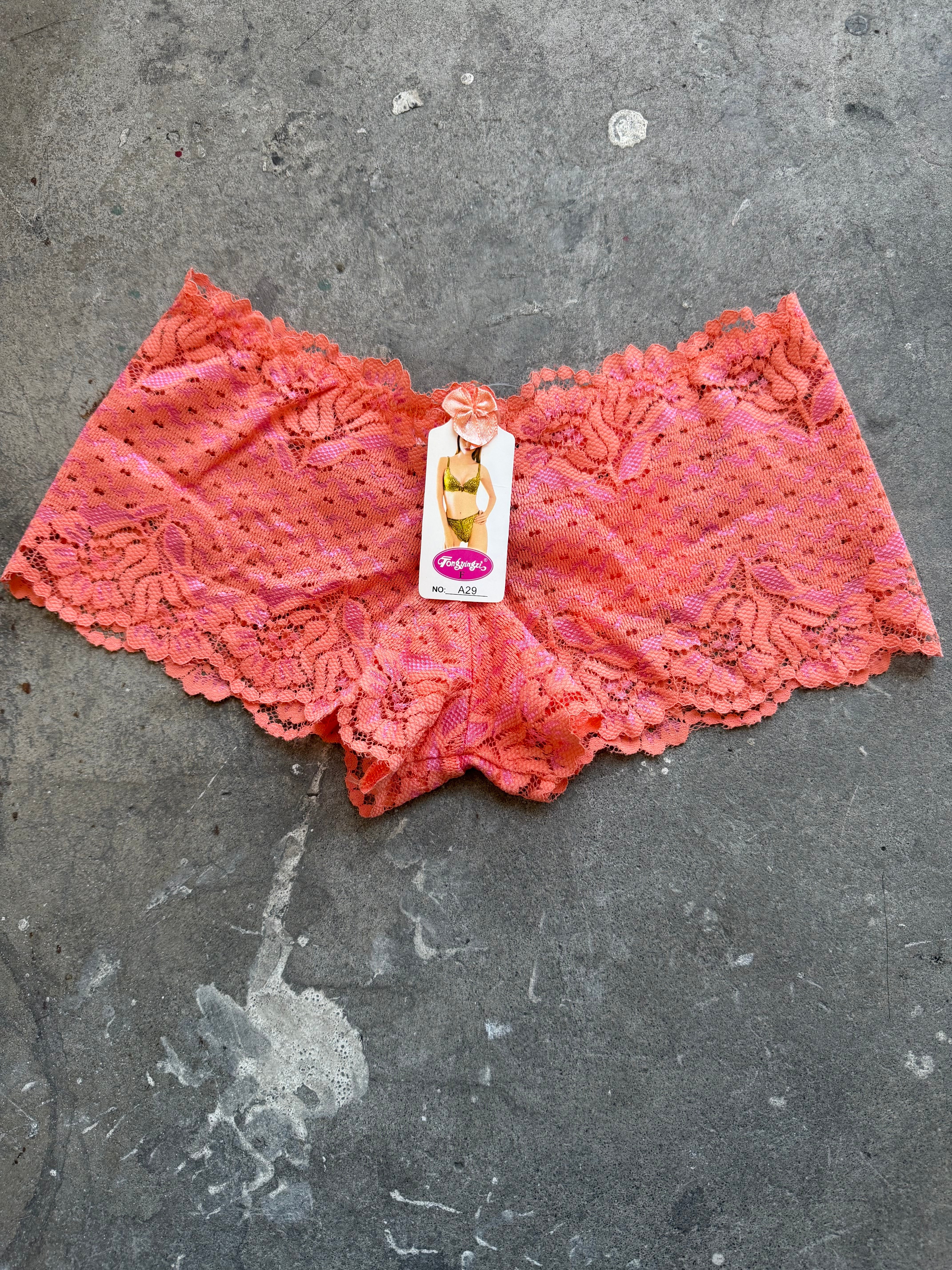 Micro Lace Shorts - Apricot
