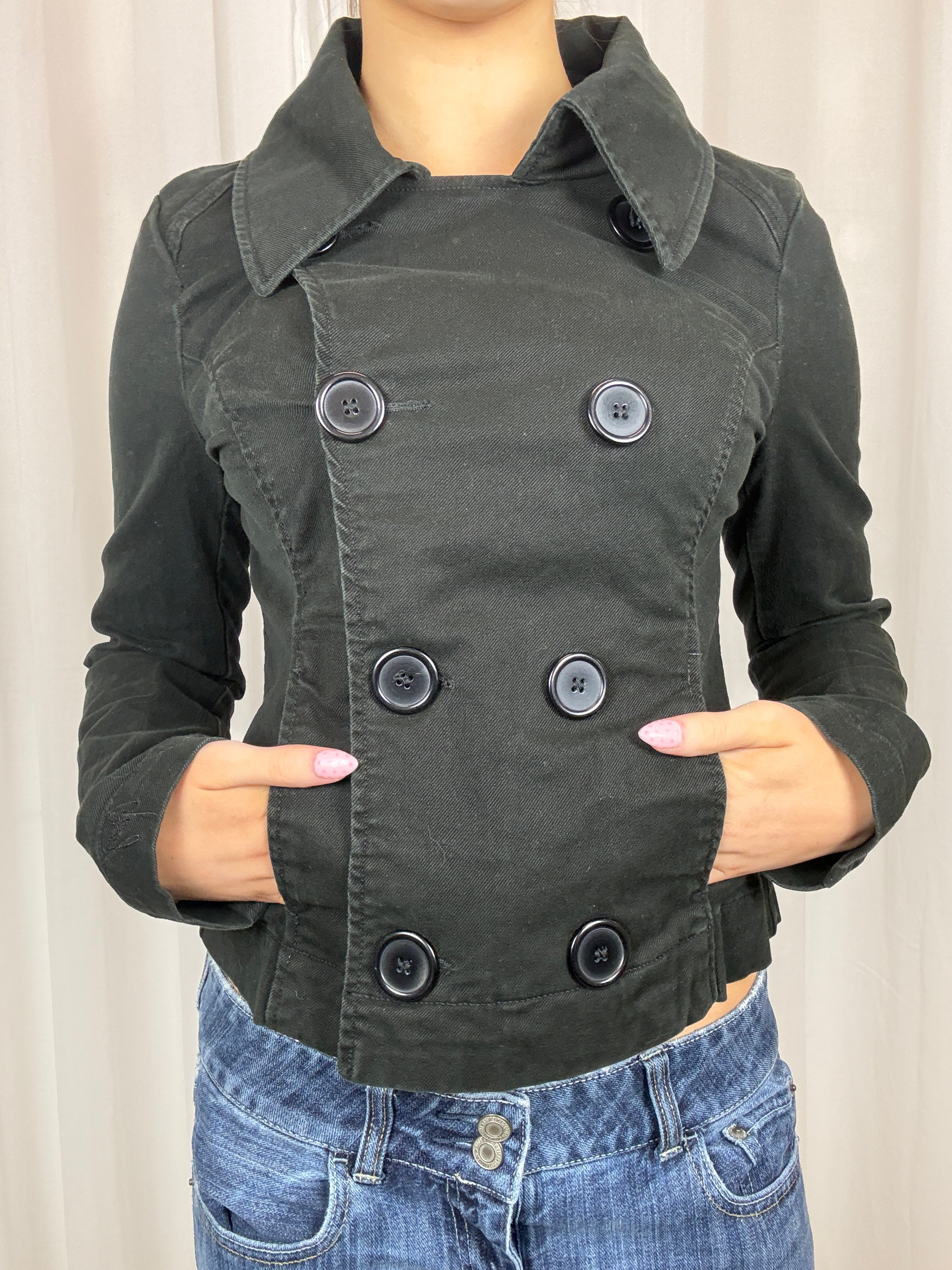 Black Garage Button Jacket - S