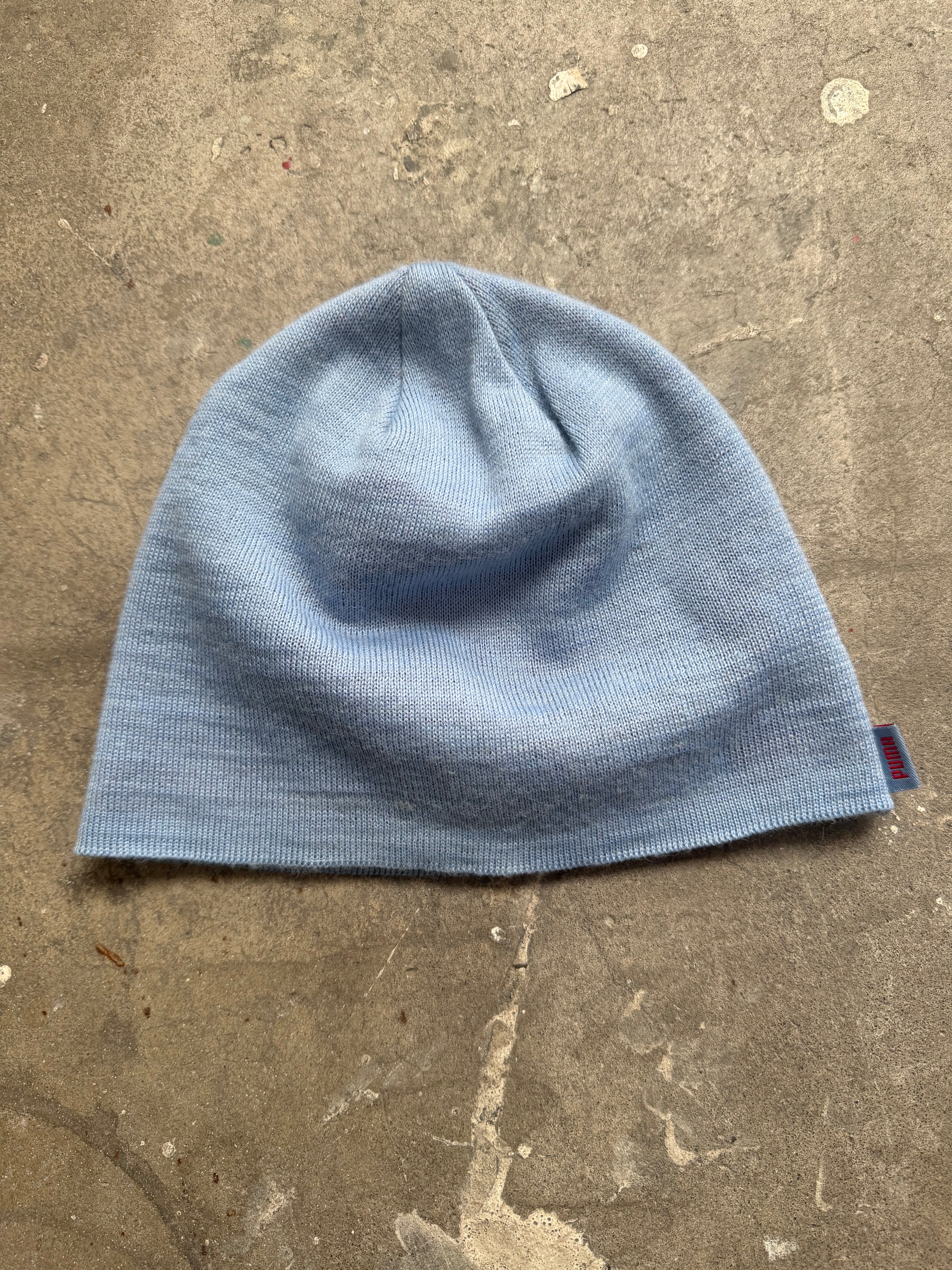 Light Blue & Red Puma Beanie
