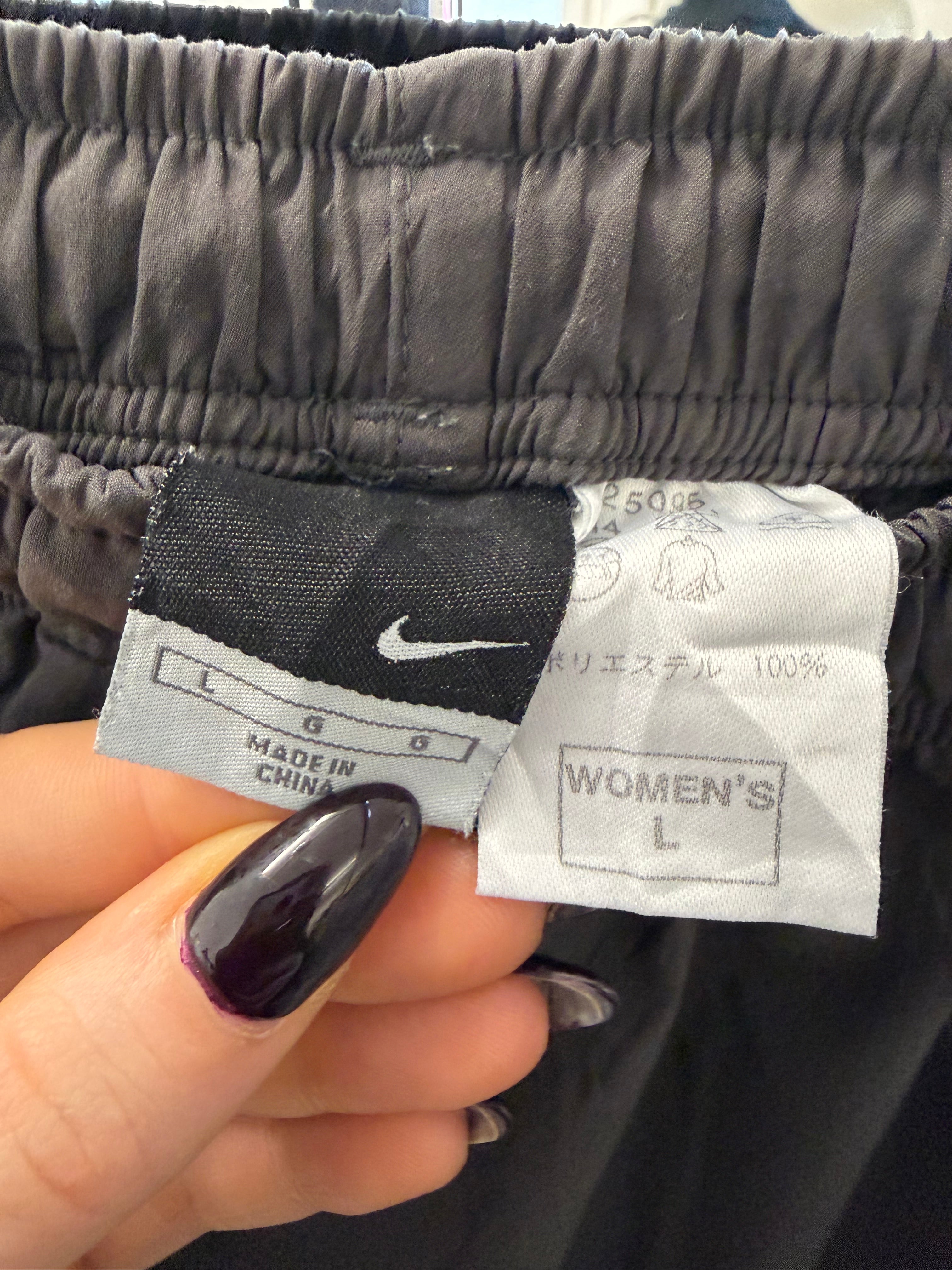 Black & Pink Nike Trackpants - L